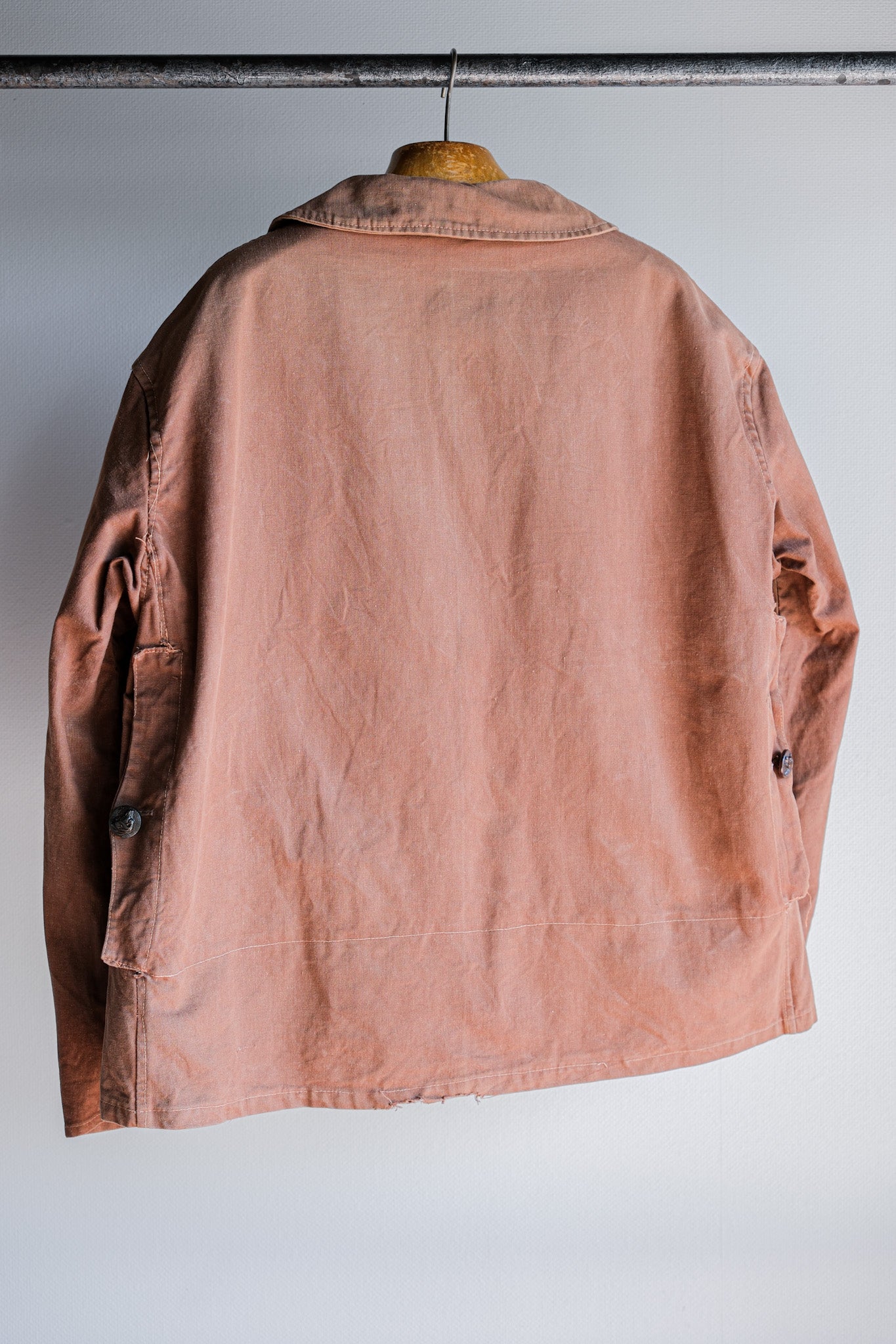 ［~40's］French Vintage Reddish Brown Cotton Canvas Hunting Jacket