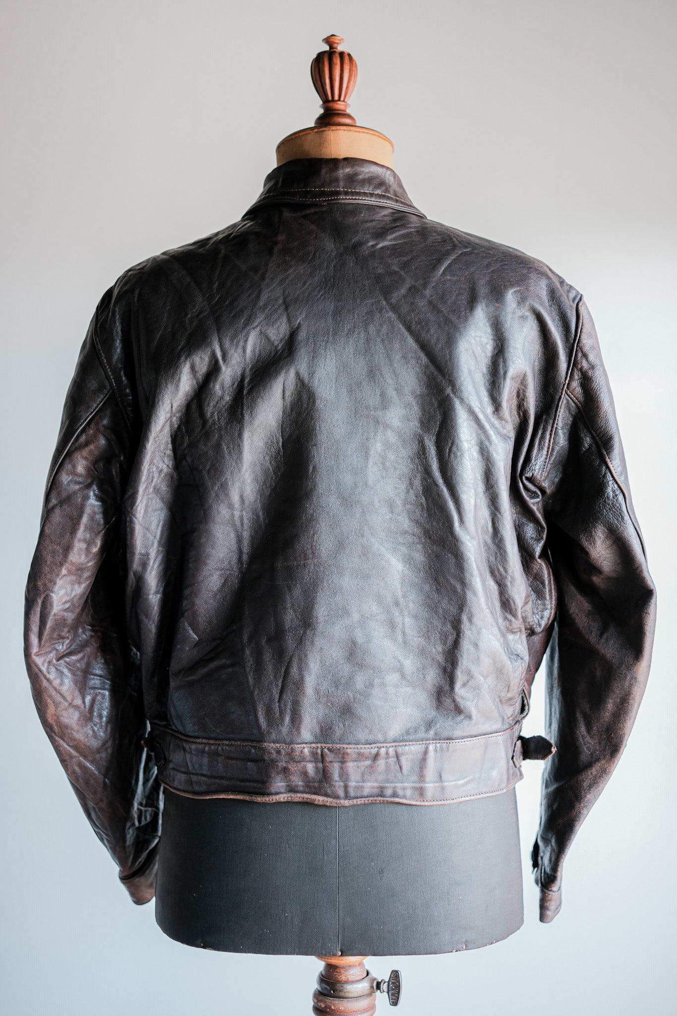 [〜40年代]法國老式哈特曼型摩托車皮夾克