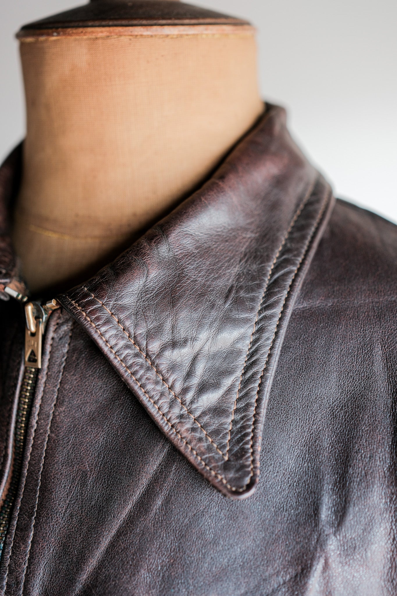 [~ 40's] French vintage Hartmann Type Motorcycle Leather Jacket