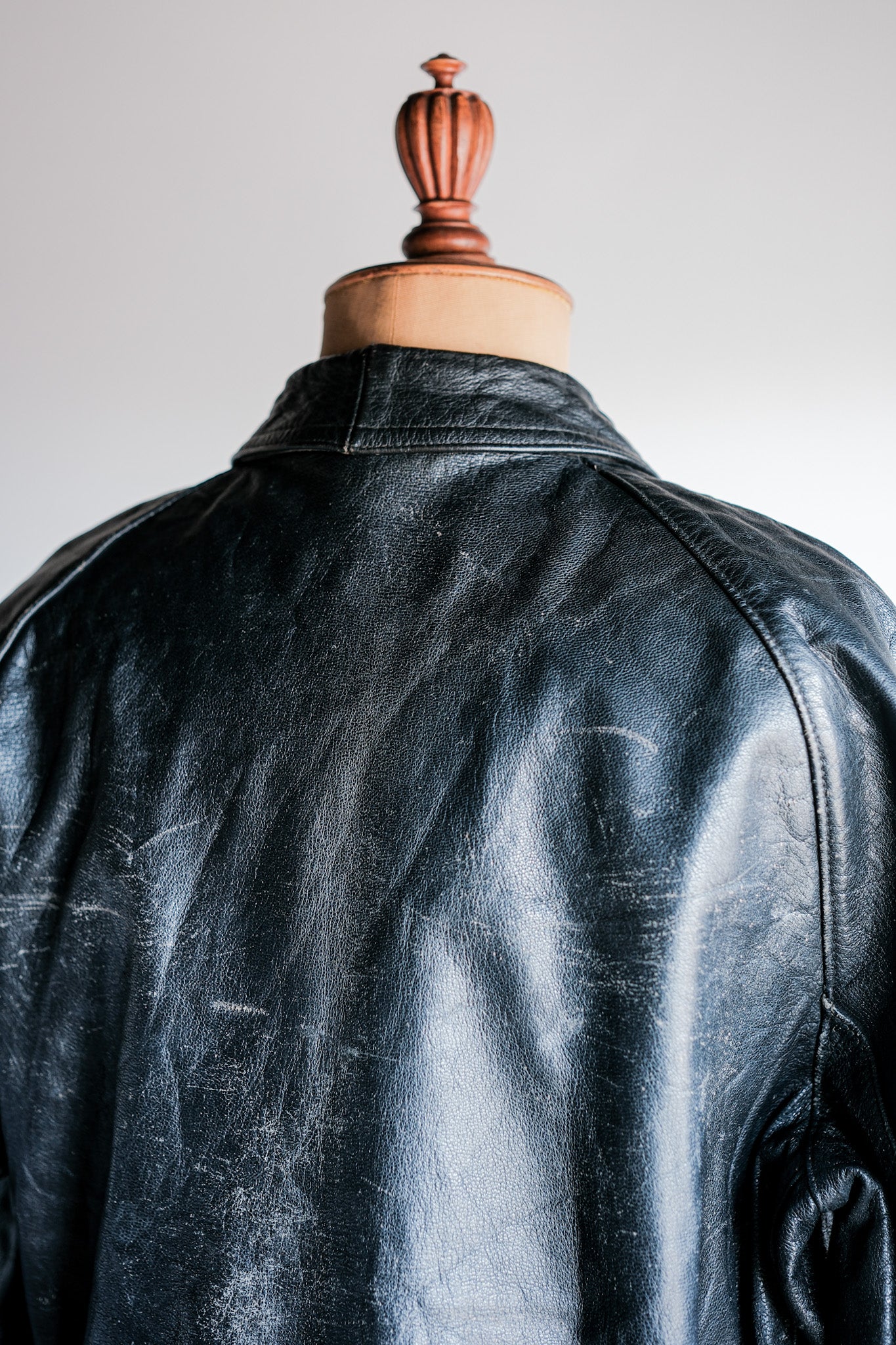 【~60’s】Italian Army Motorcycle Leather Jacket "Civilian Type"