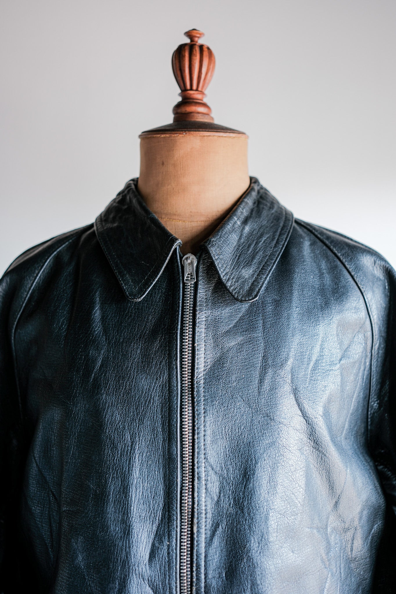 【~60’s】Italian Army Motorcycle Leather Jacket "Civilian Type"