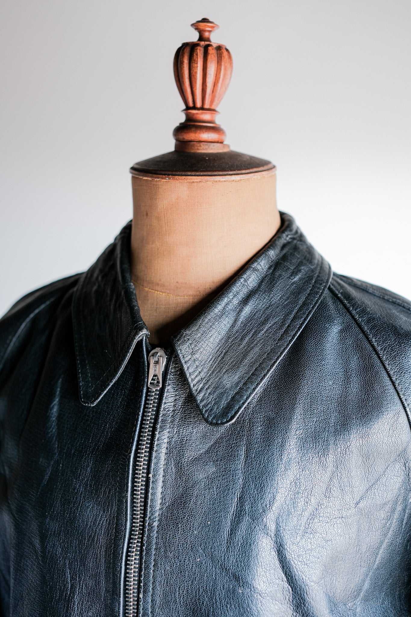 【~60’s】Italian Army Motorcycle Leather Jacket "Civilian Type"
