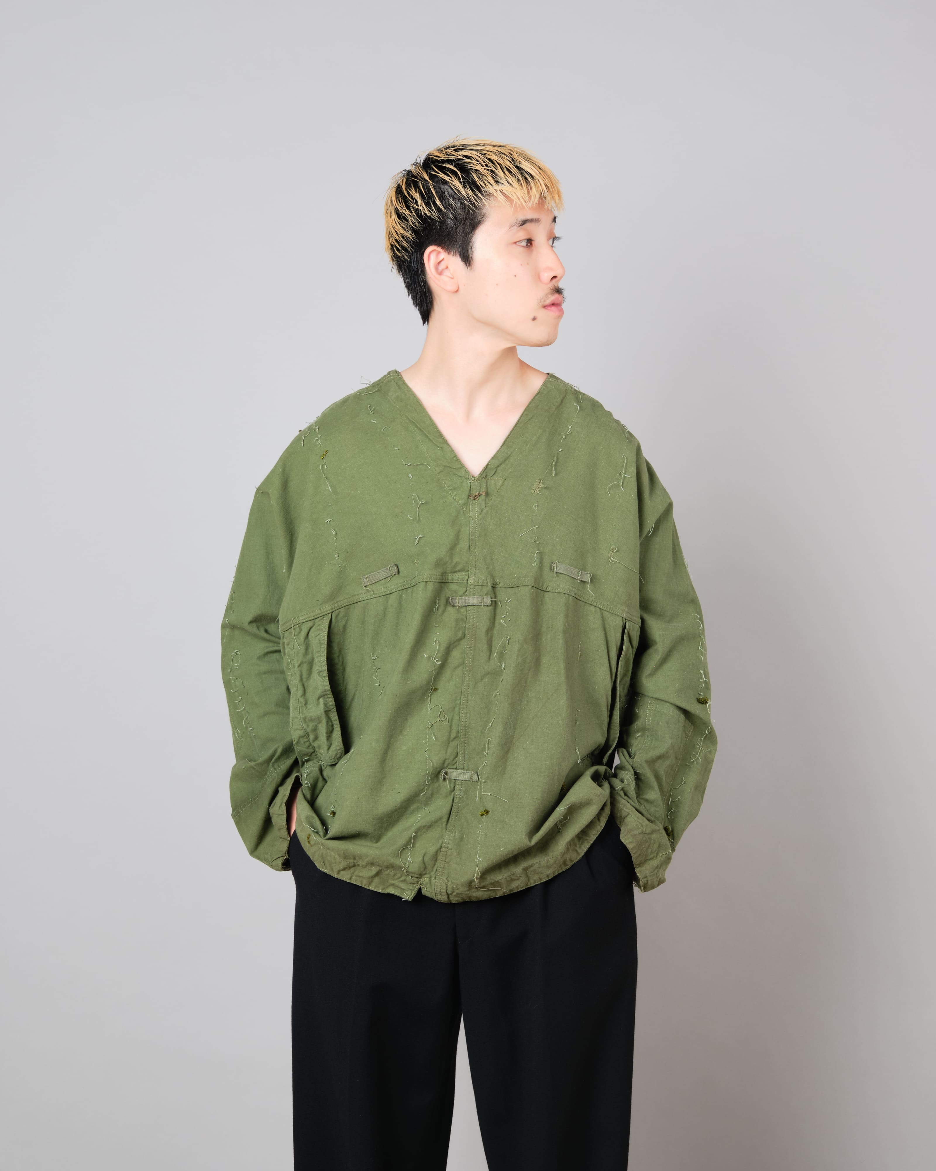 [~ 50's] Smock de tireur d'élite de coton vert de l'armée tchécoslovaque "modifié"