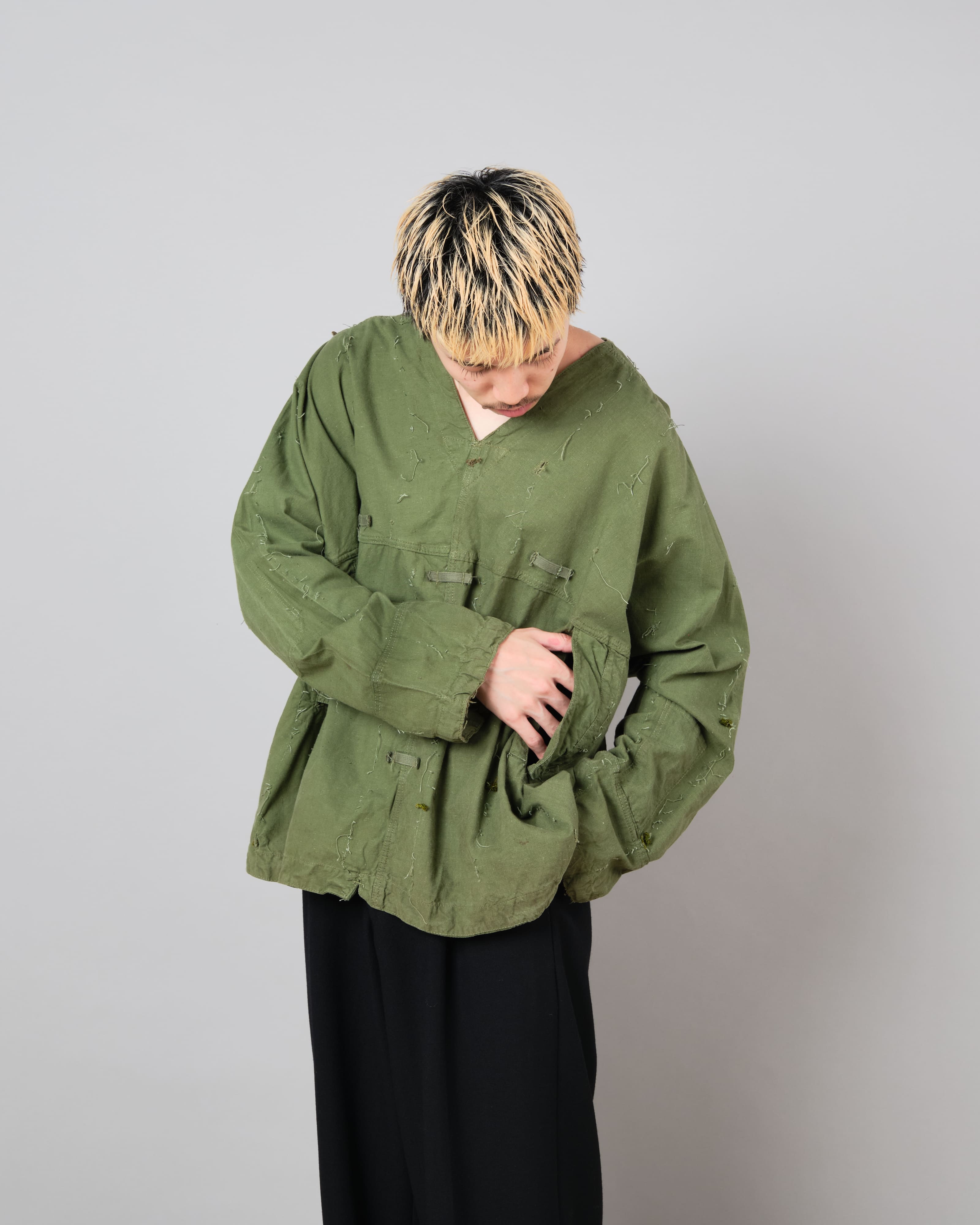 [~ 50's] Smock de tireur d'élite de coton vert de l'armée tchécoslovaque "modifié"