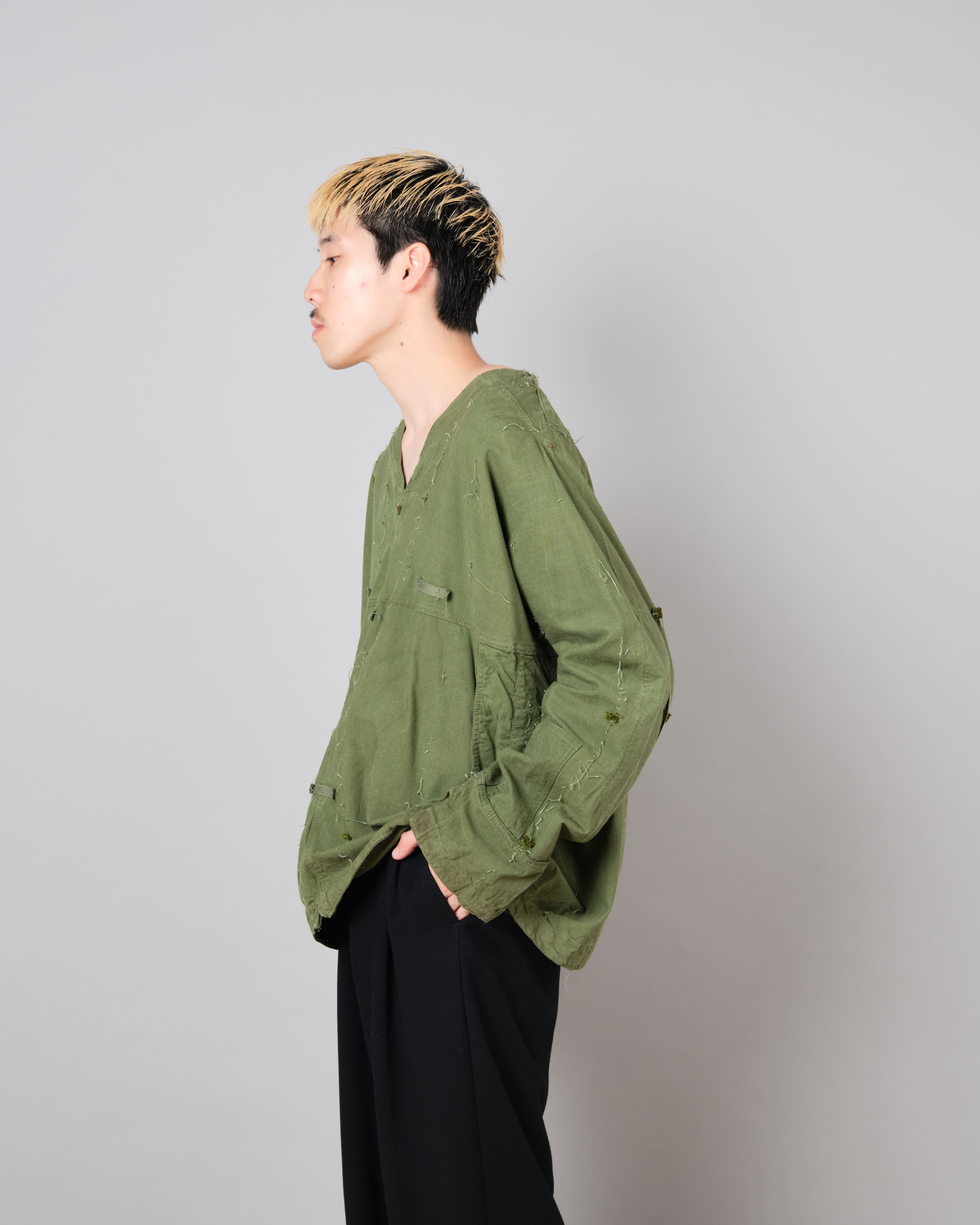 [~ 50's] Smock de tireur d'élite de coton vert de l'armée tchécoslovaque "modifié"