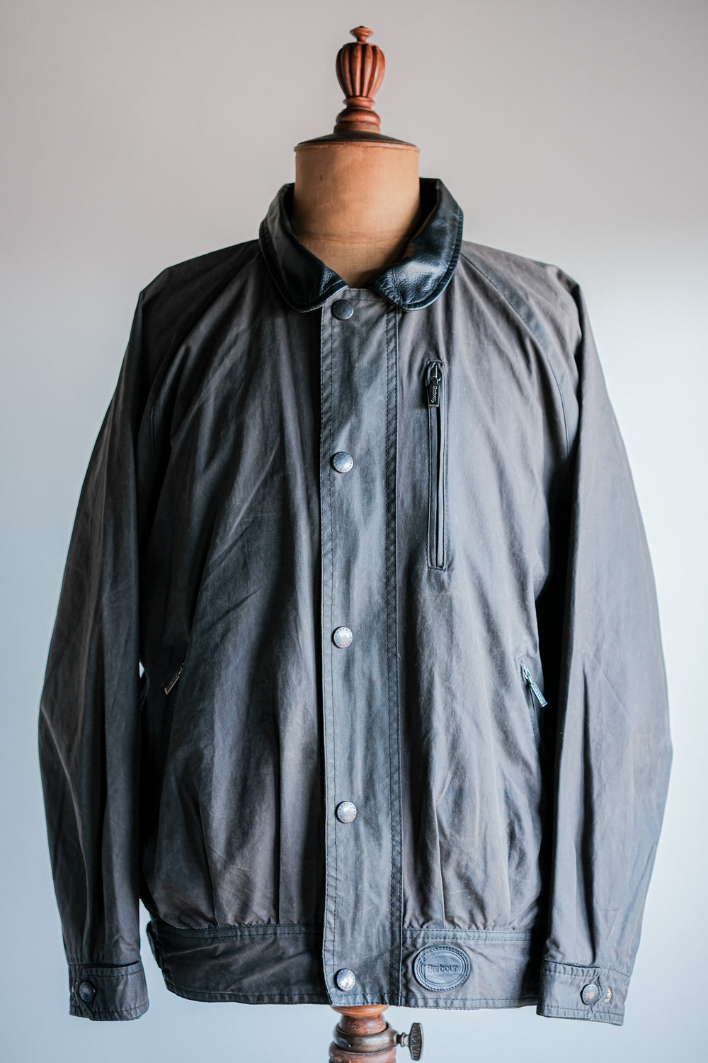 ［~90's］Vintage Barbour "WAX COTTON BLOUSON" 3 Crest Size.LARGE