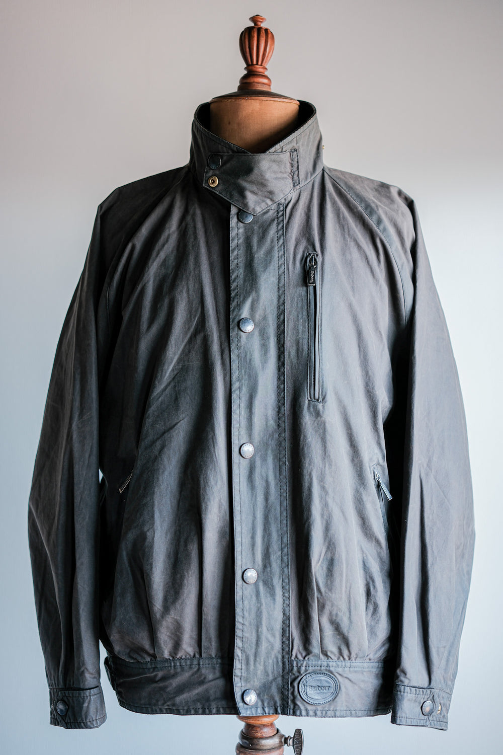 ［~90's］Vintage Barbour "WAX COTTON BLOUSON" 3 Crest Size.LARGE