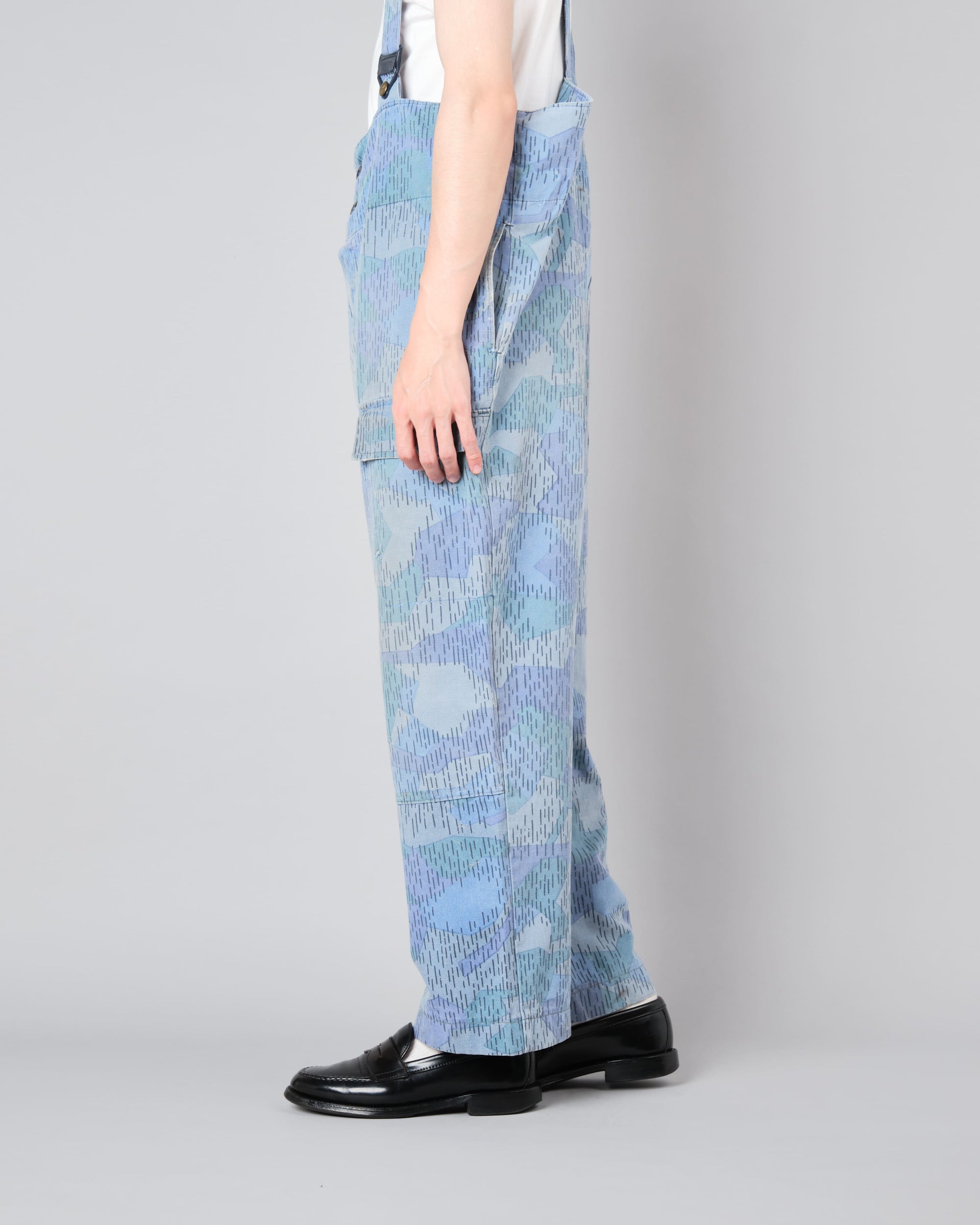 ［~80's］Czechoslovakian People's Militias & Fire Brigade Blue Splinter Pattern Camouflage Overalls