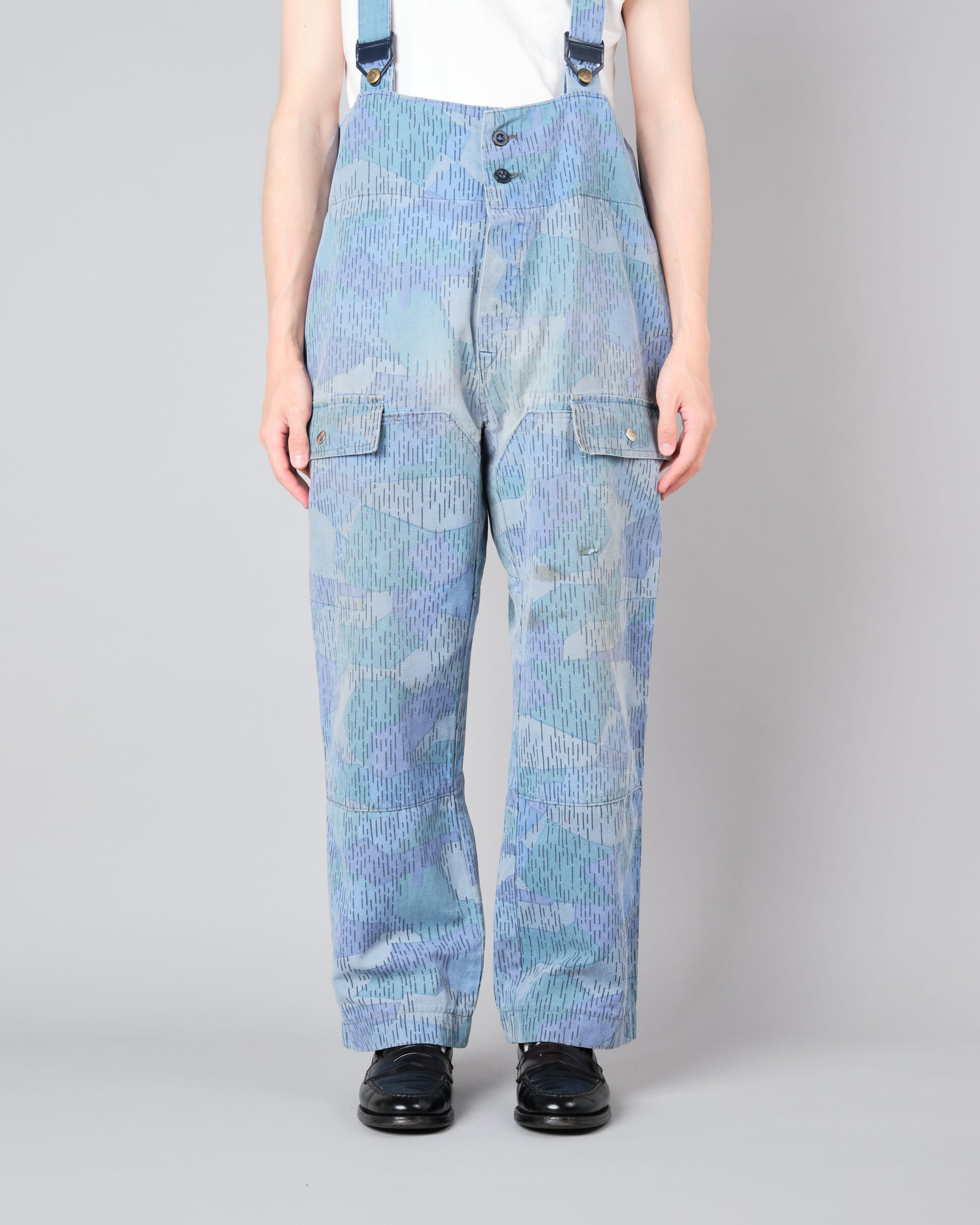 ［~80's］Czechoslovakian People's Militias & Fire Brigade Blue Splinter Pattern Camouflage Overalls