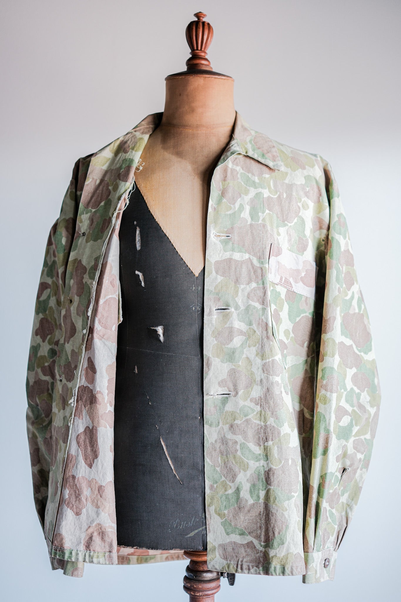 [~ 50's] American Vintage Occupation Taylor a fait une veste de camouflage en peau de grenouille "U.M.C Material"