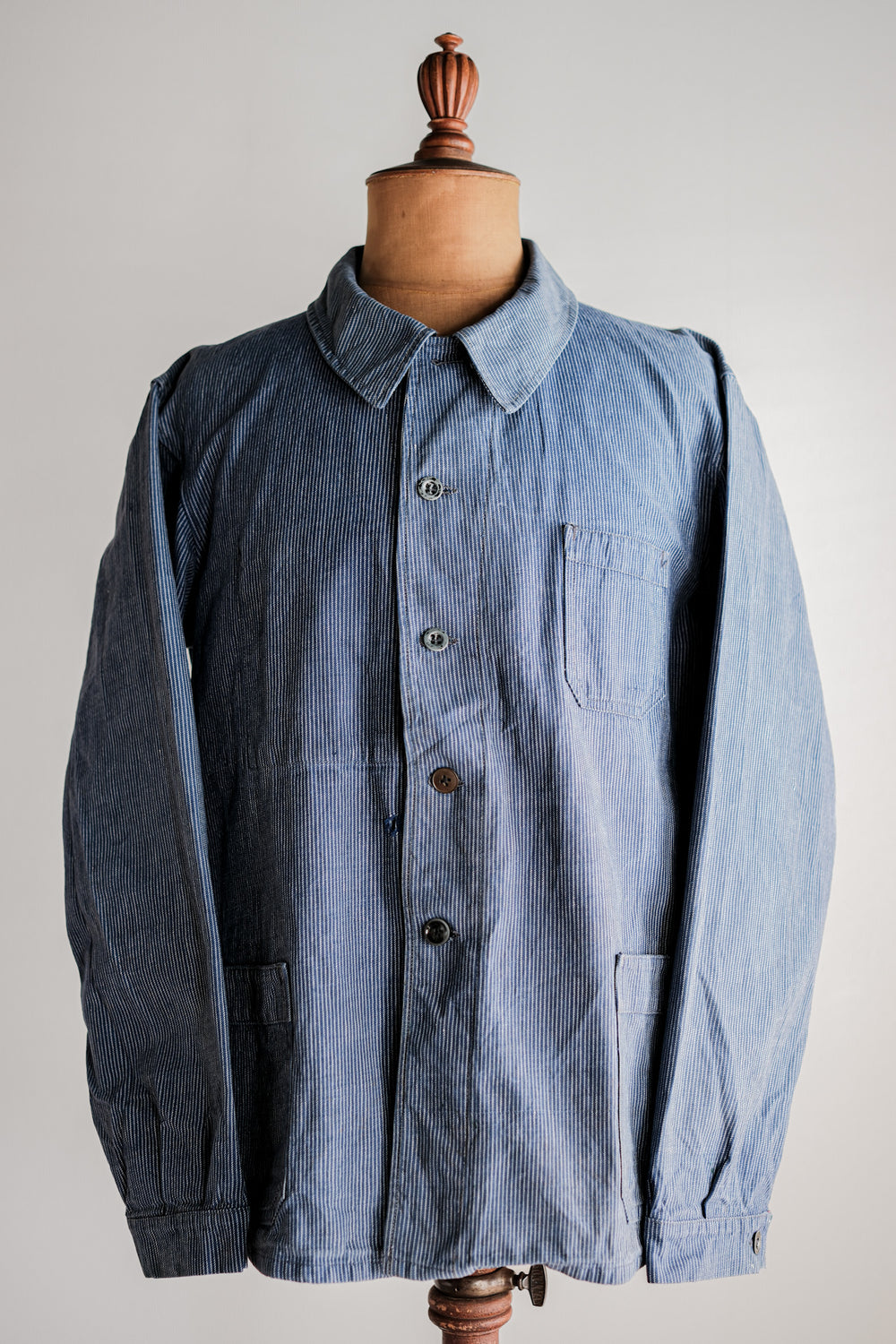 【~40's】Italian Vintage Cotton Striped Work Jacket