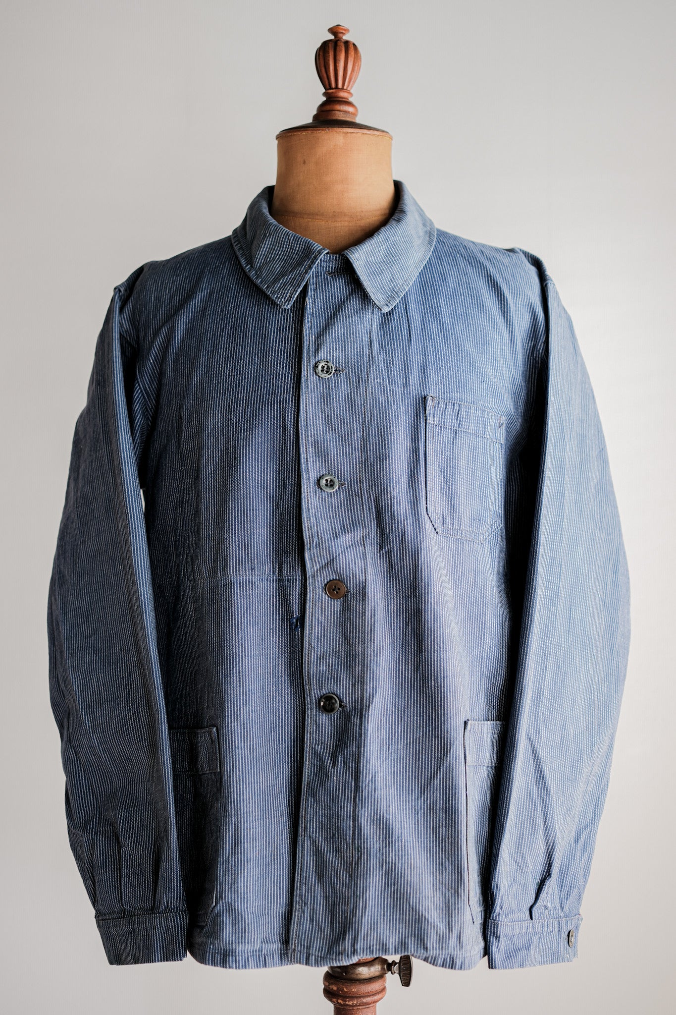 ［~40's］Italian Vintage Cotton Striped Work Jacket
