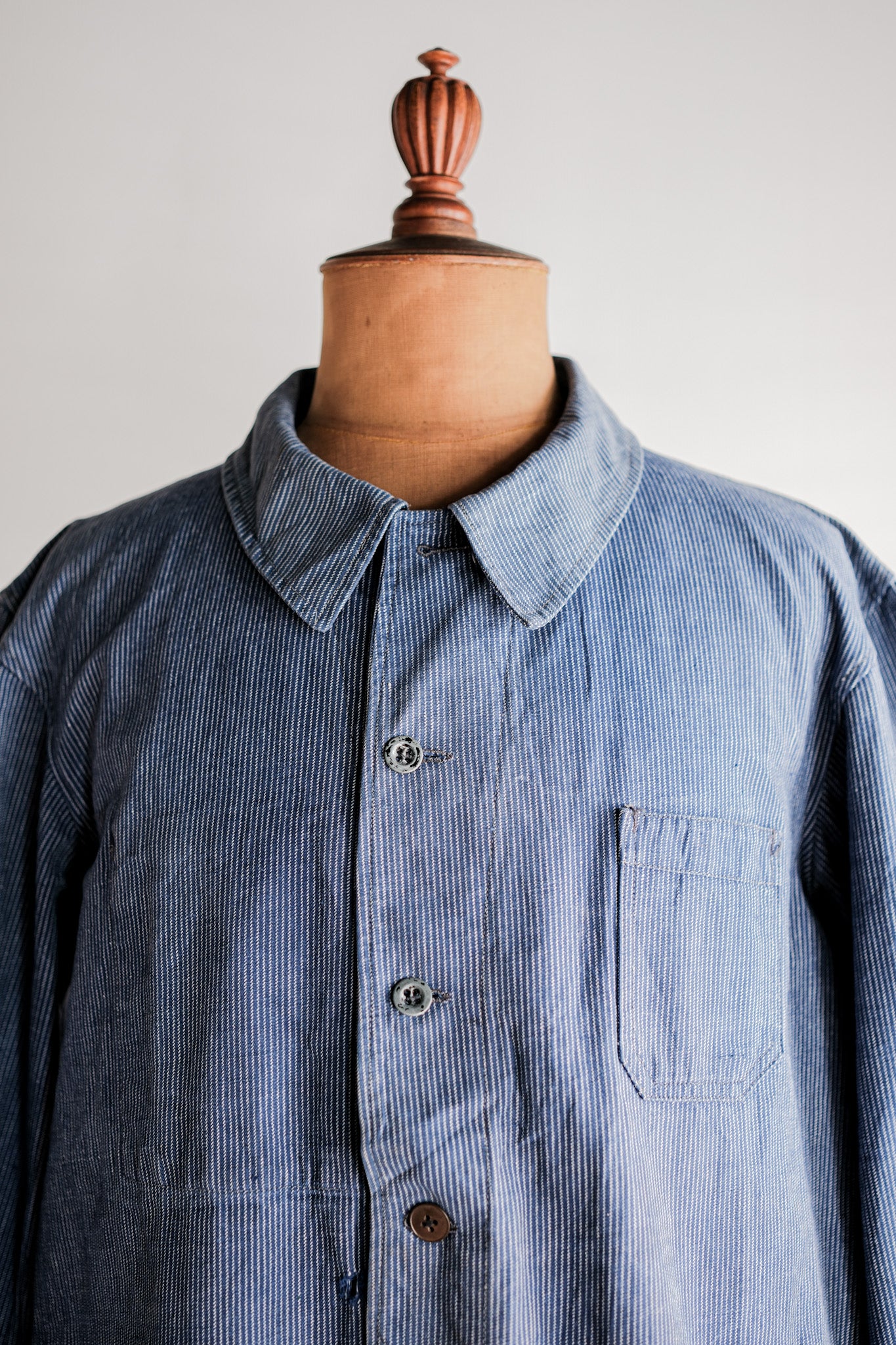 [~ 40's] Italian Vintage Cotton Striped Work Jacket
