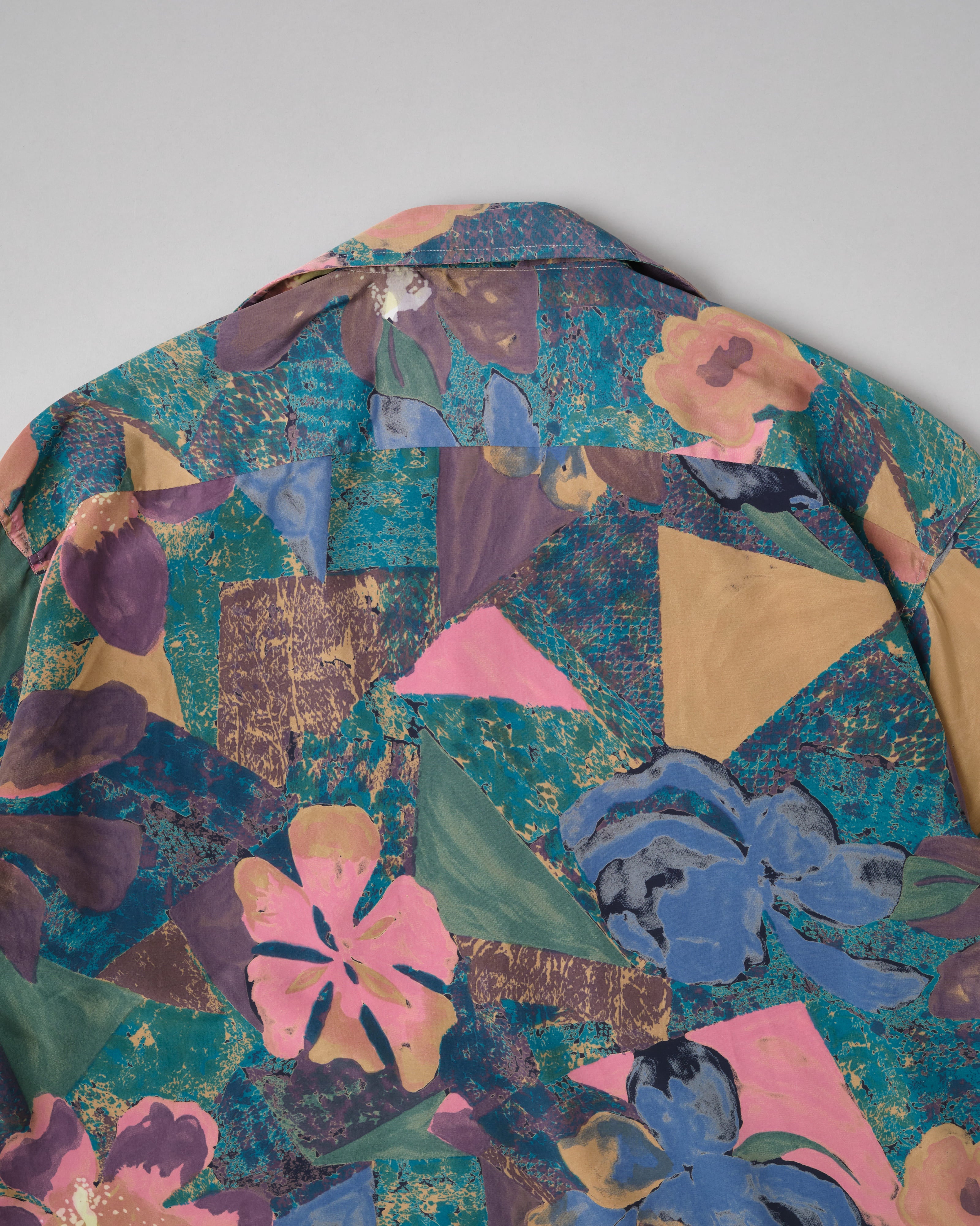 [~80's] Old Pierre Cardin Silk Patterned S/S Shirt