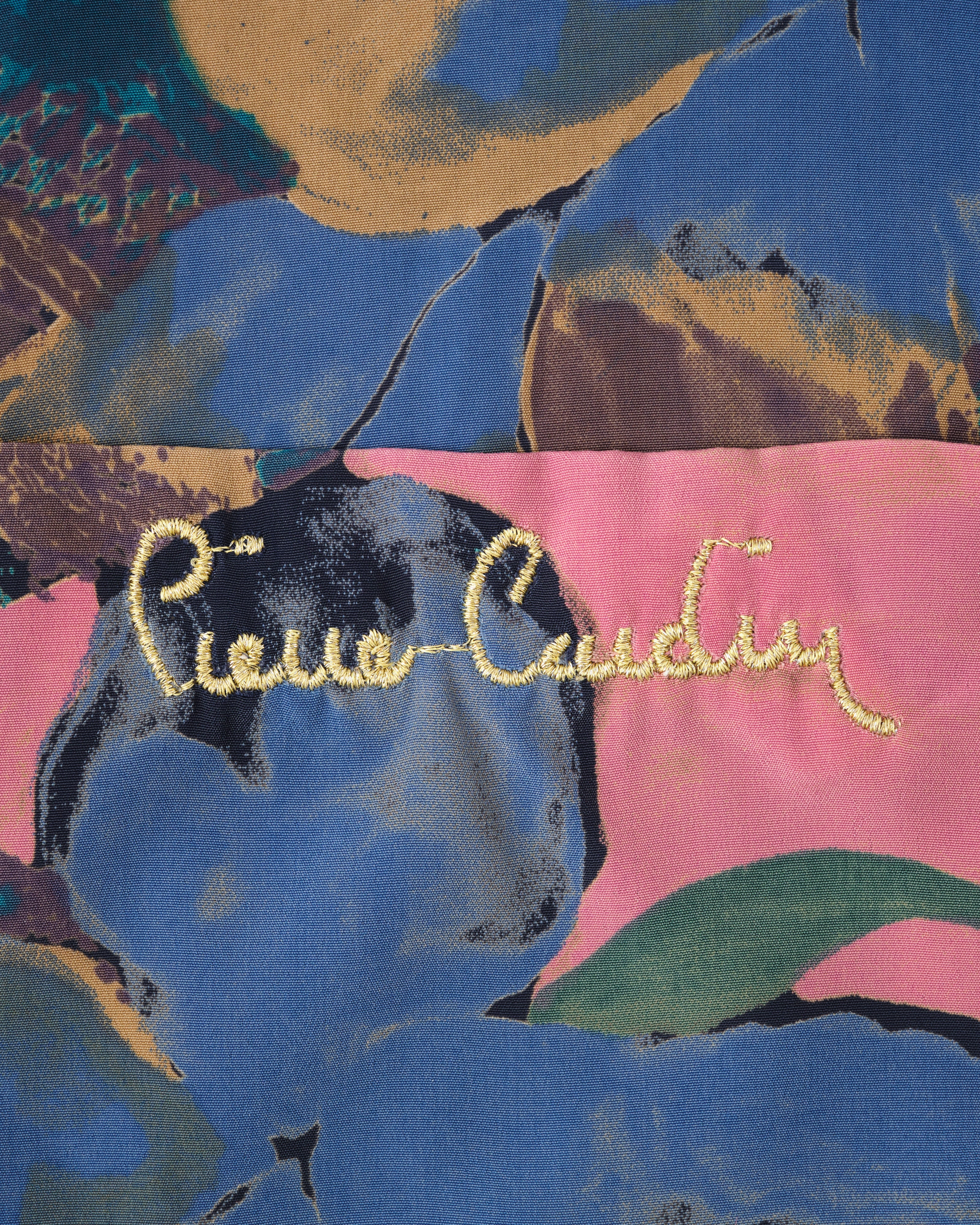 [~80's] Old Pierre Cardin Silk Patterned S/S Shirt