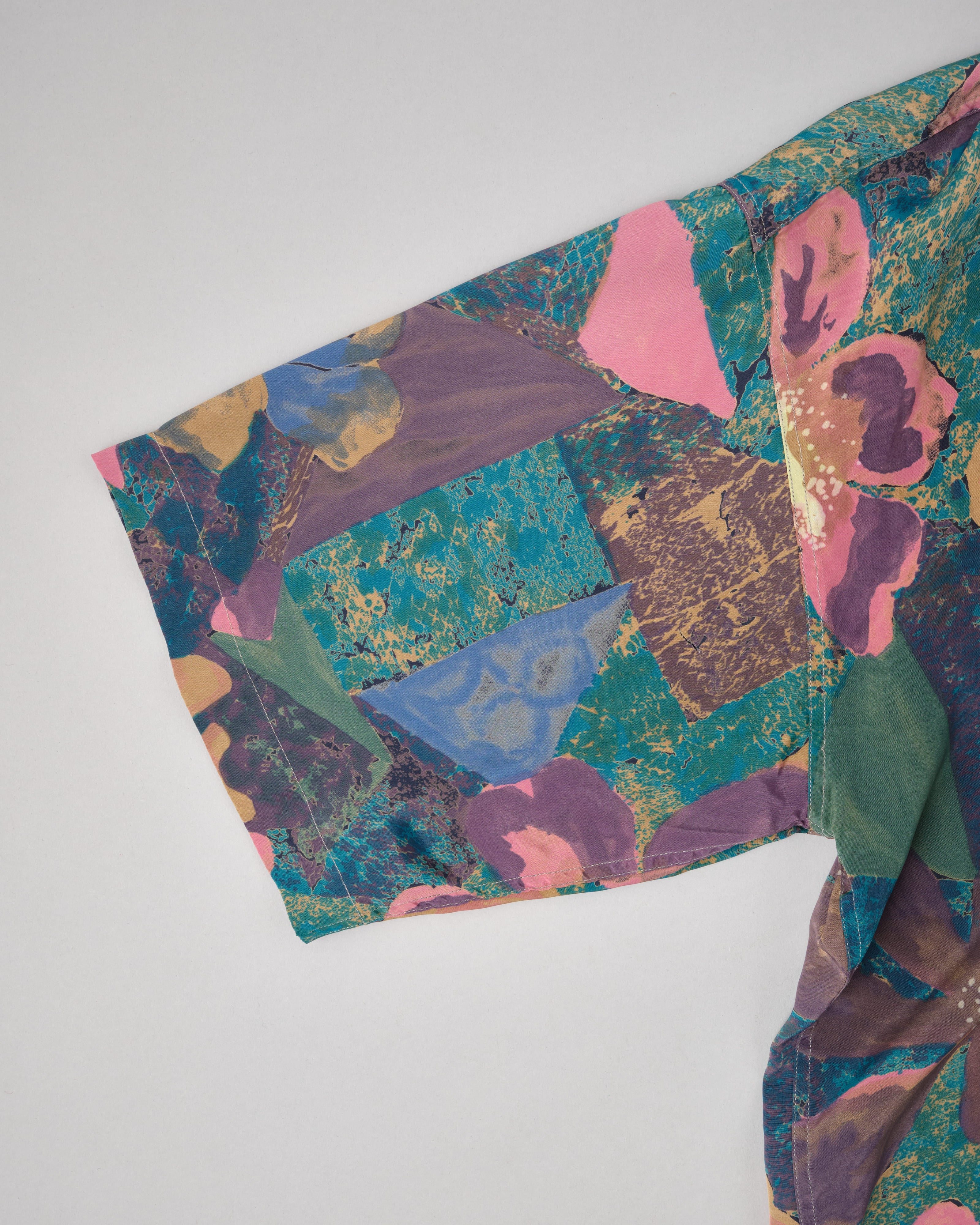 [~80's] Old Pierre Cardin Silk Patterned S/S Shirt