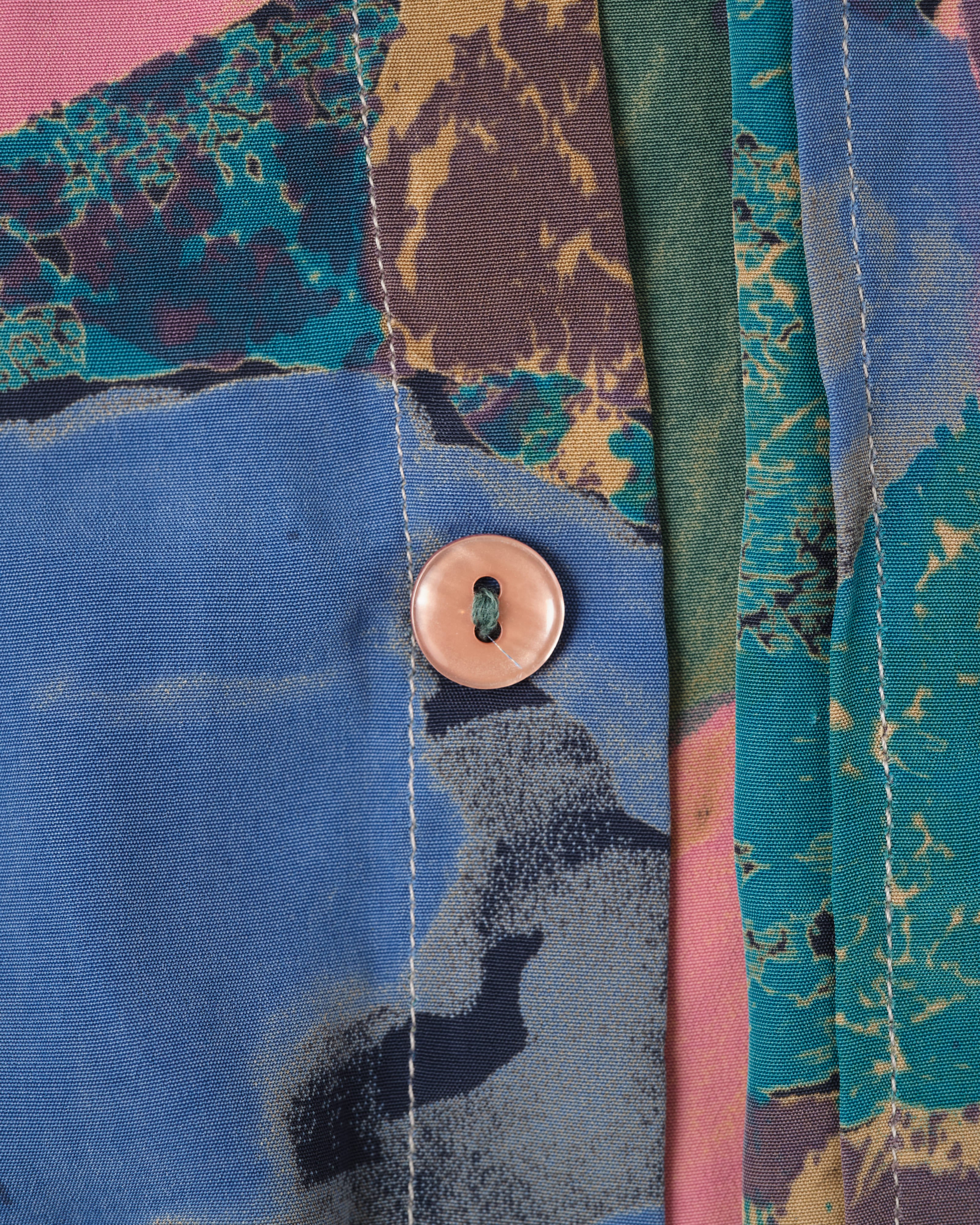 [~80's] Old Pierre Cardin Silk Patterned S/S Shirt