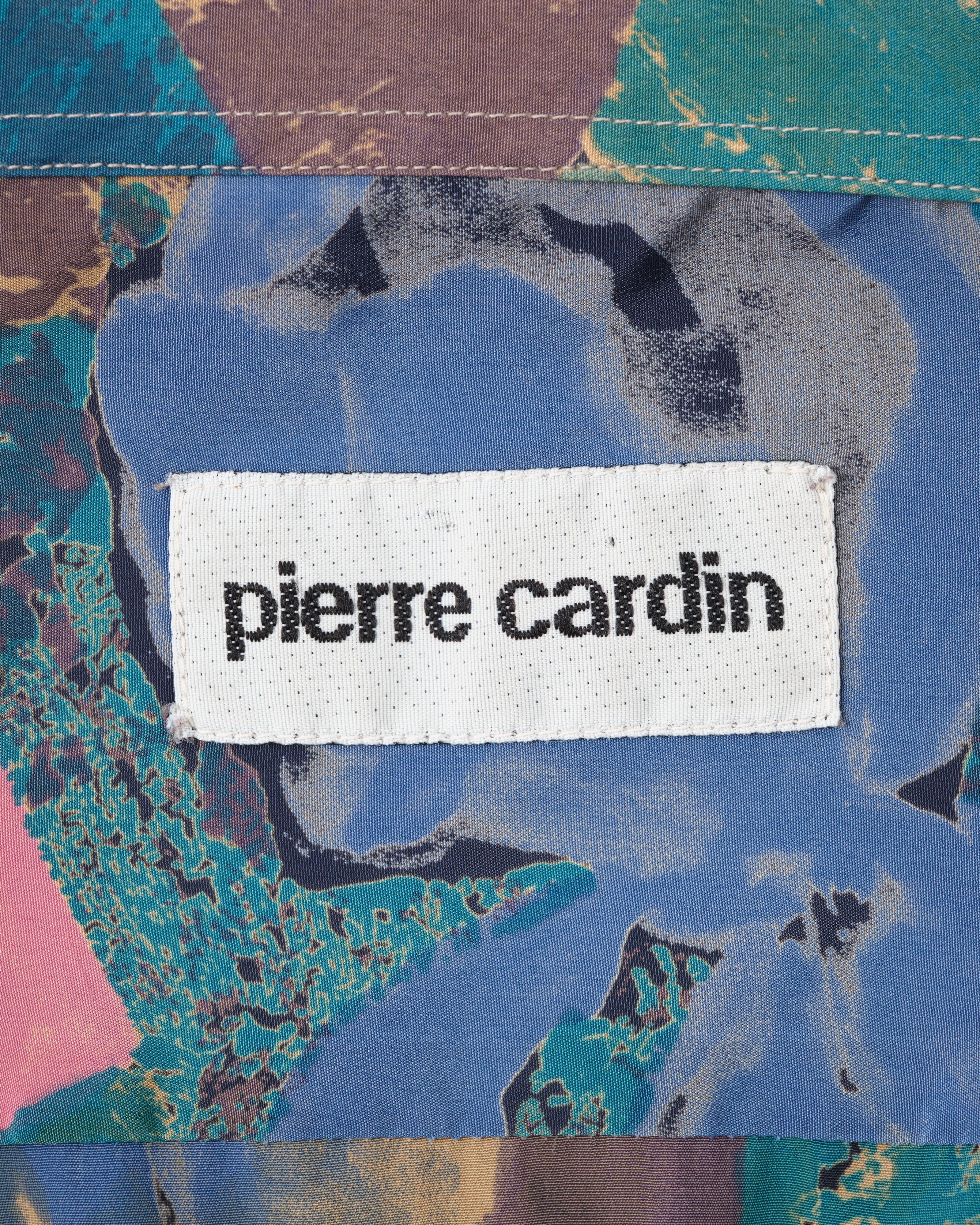 [~80's] Old Pierre Cardin Silk Patterned S/S Shirt