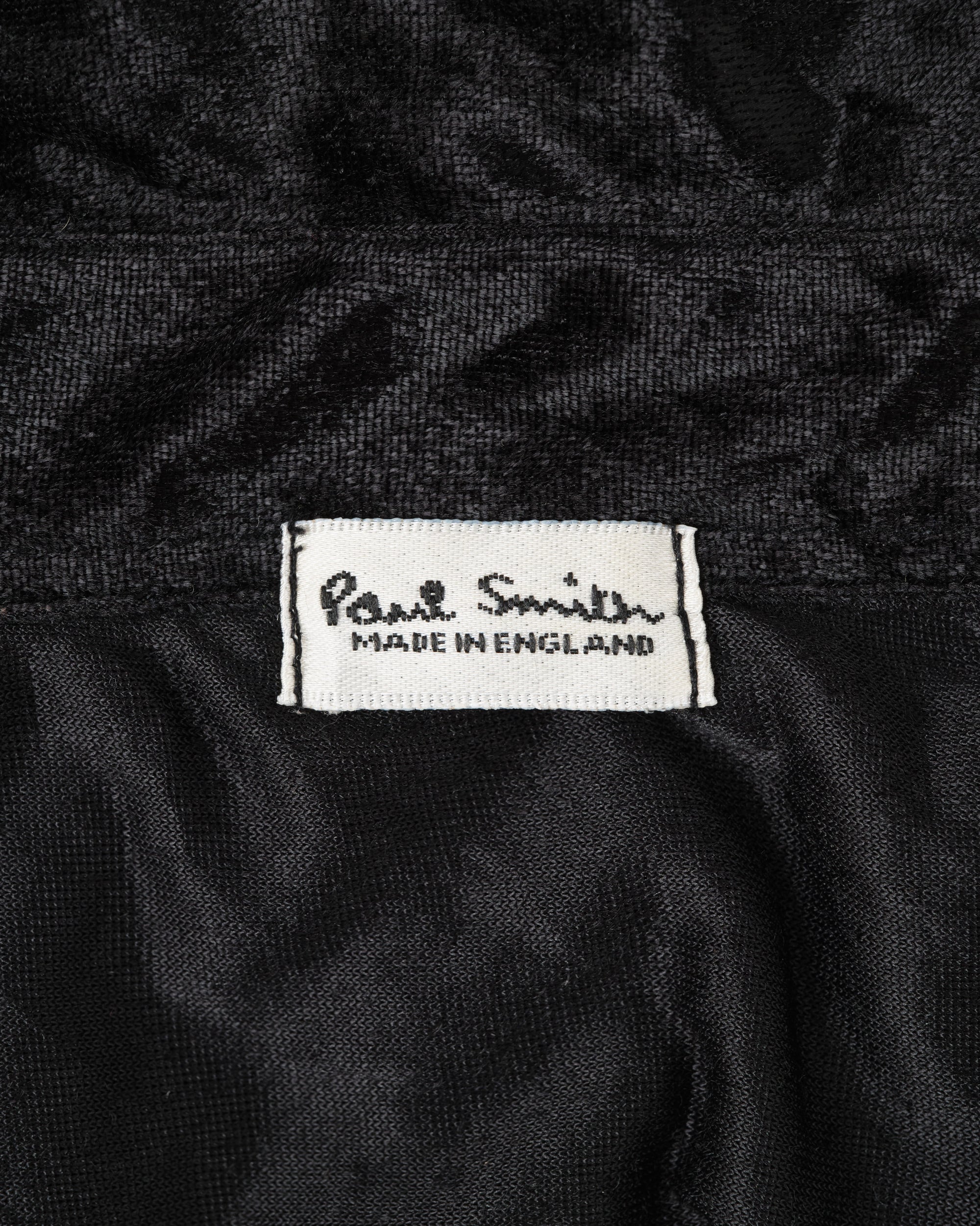 ［~90's］Old Paul Smith Black Velor S/S Shirt