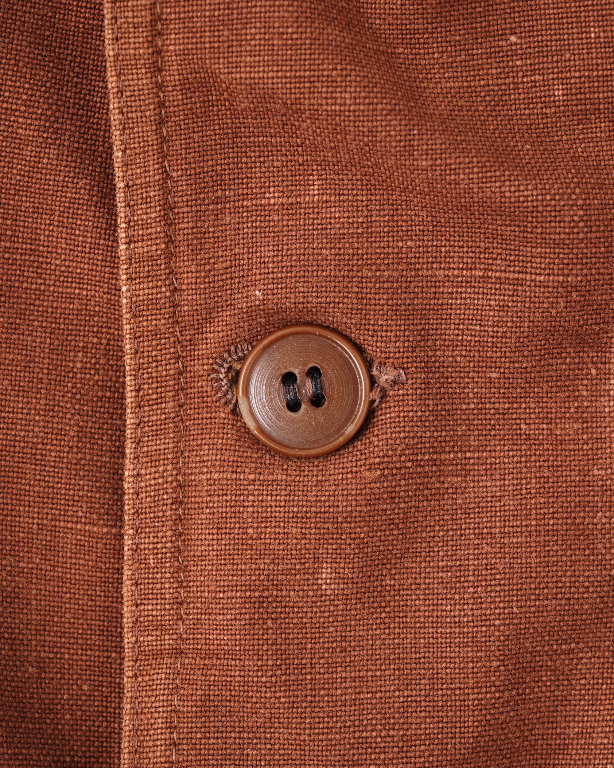 ［~50's］Europe Vintage Reddish Brown Cotton S/S Shirt Jacket