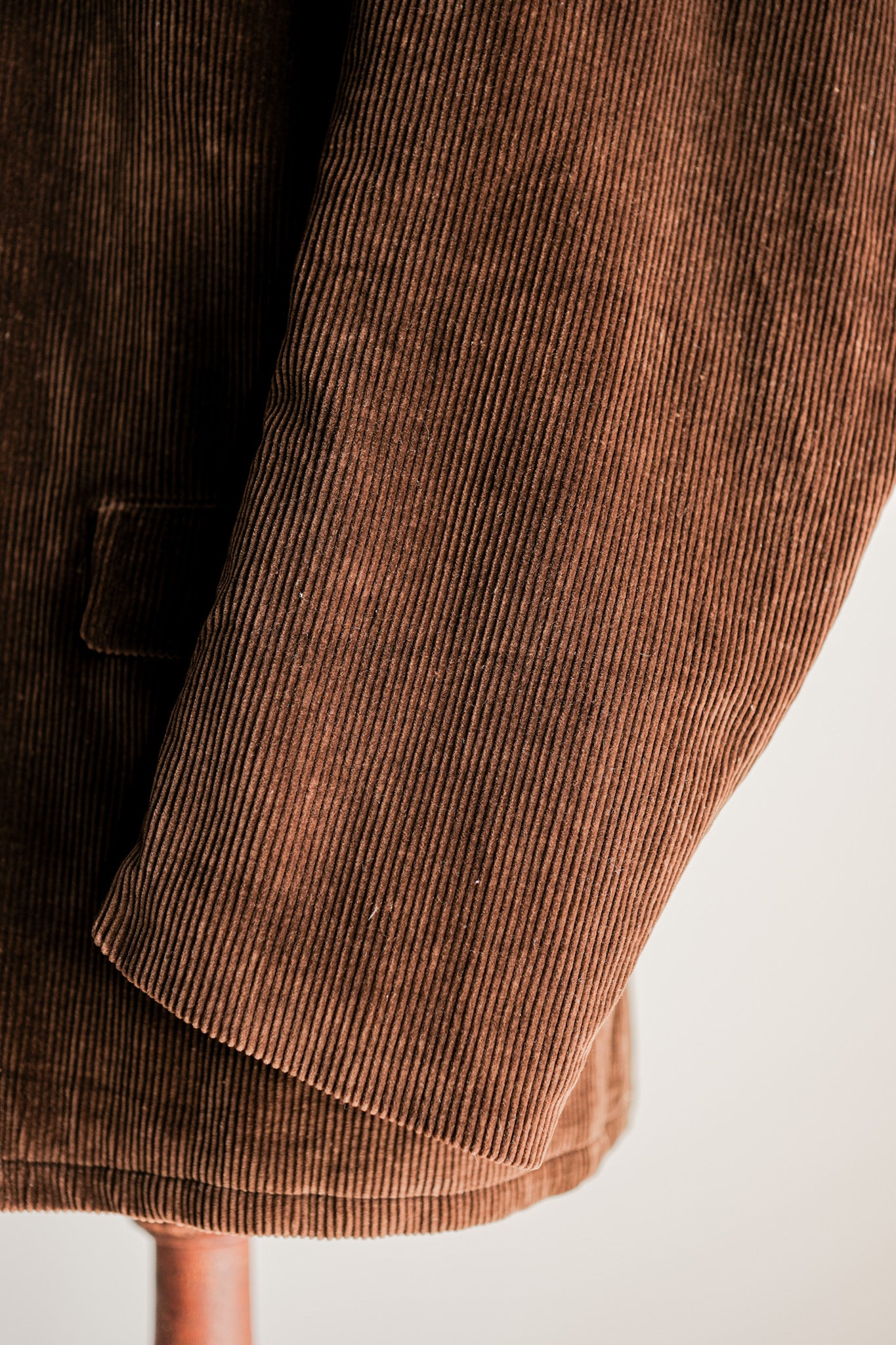 [~ 50 년대] 프랑스 빈티지 브라운 코듀로이 작업 재킷 크기.