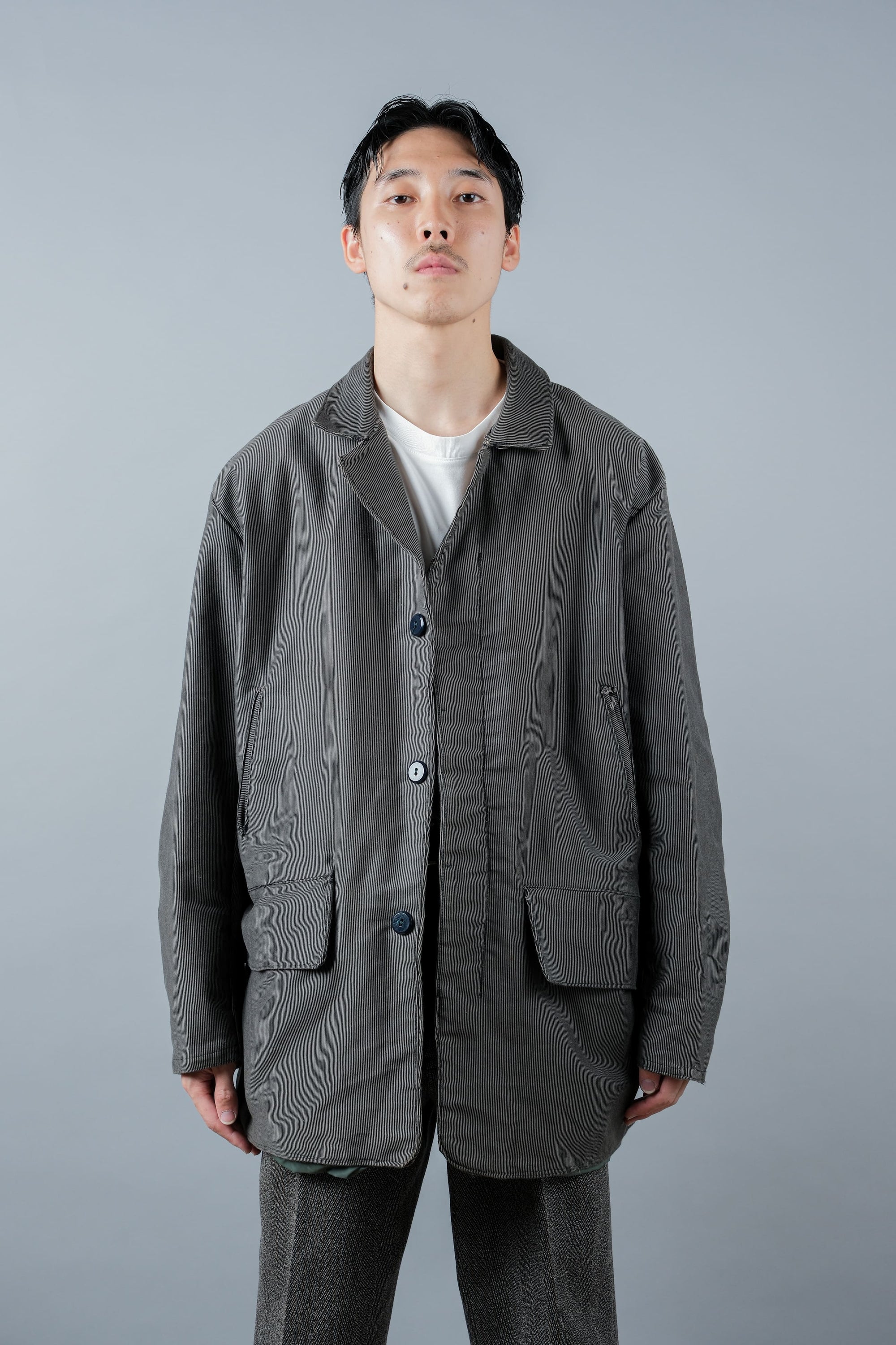 ［~60's］French Vintage Printed Moleskin Lapel Hunting Jacket "L'ESQUIMAU"