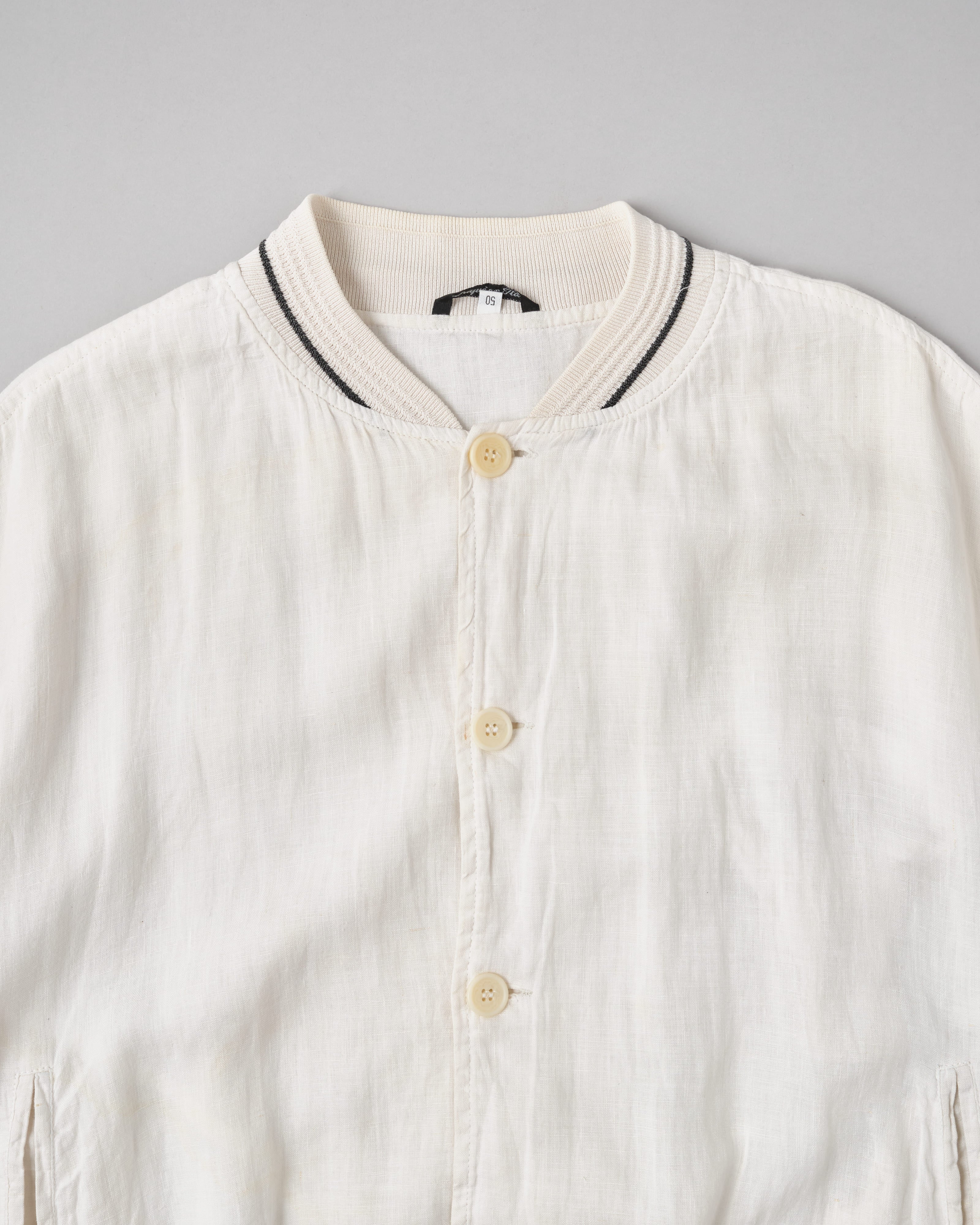 [~80's] Old CORTIGIANI Linen Blouson Size.50
