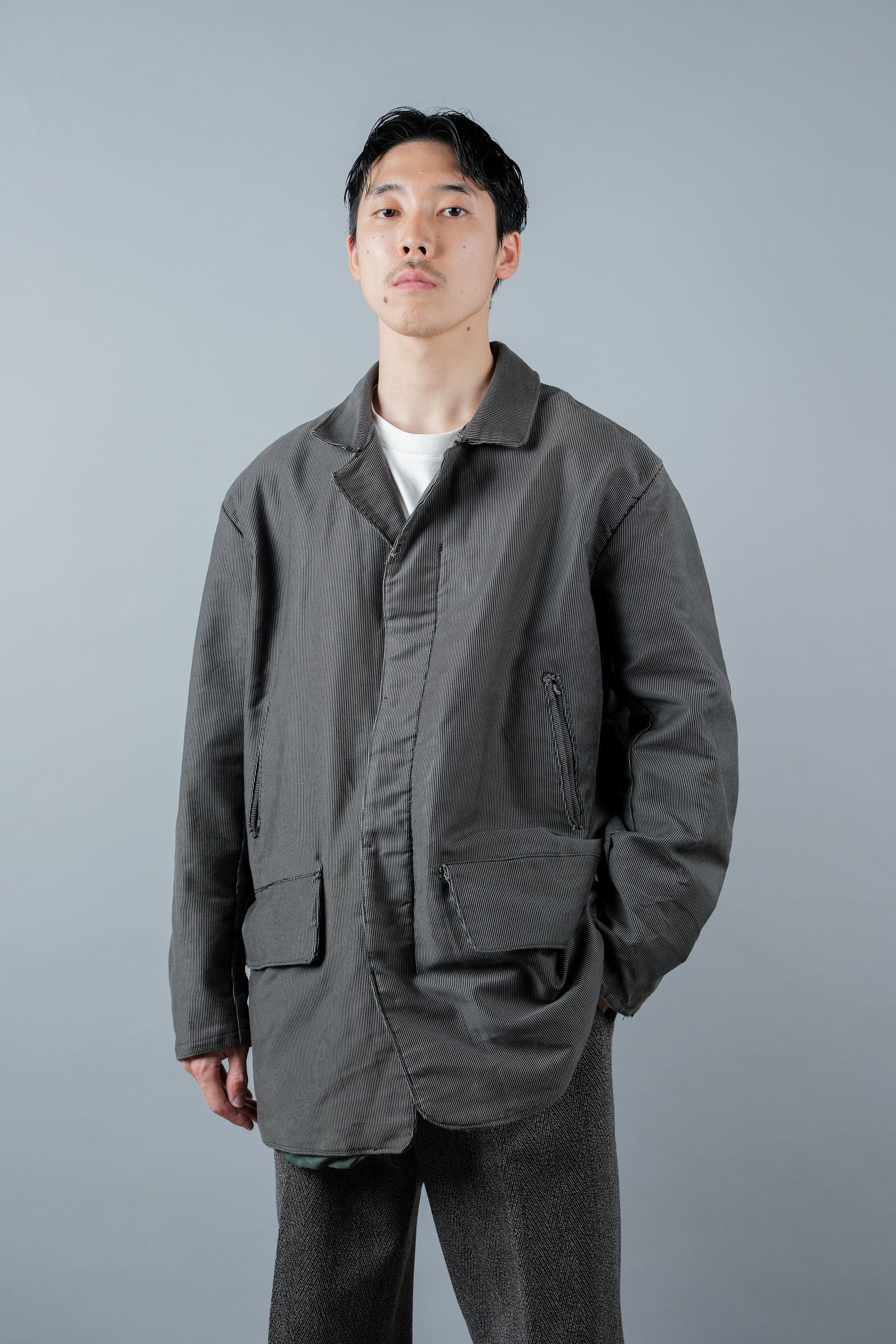 ［~60's］French Vintage Printed Moleskin Lapel Hunting Jacket "L'ESQUIMAU"