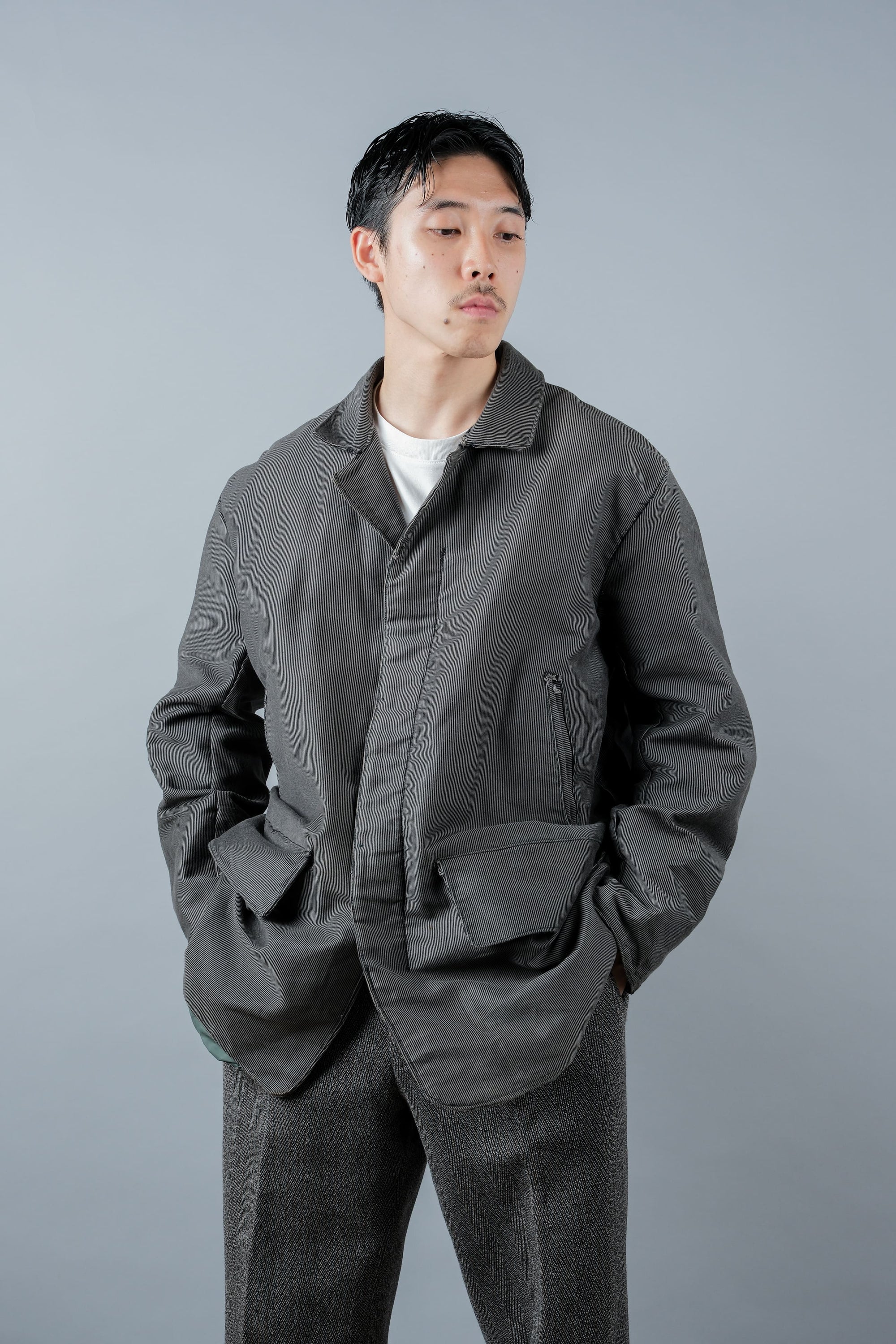 ［~60's］French Vintage Printed Moleskin Lapel Hunting Jacket "L'ESQUIMAU"