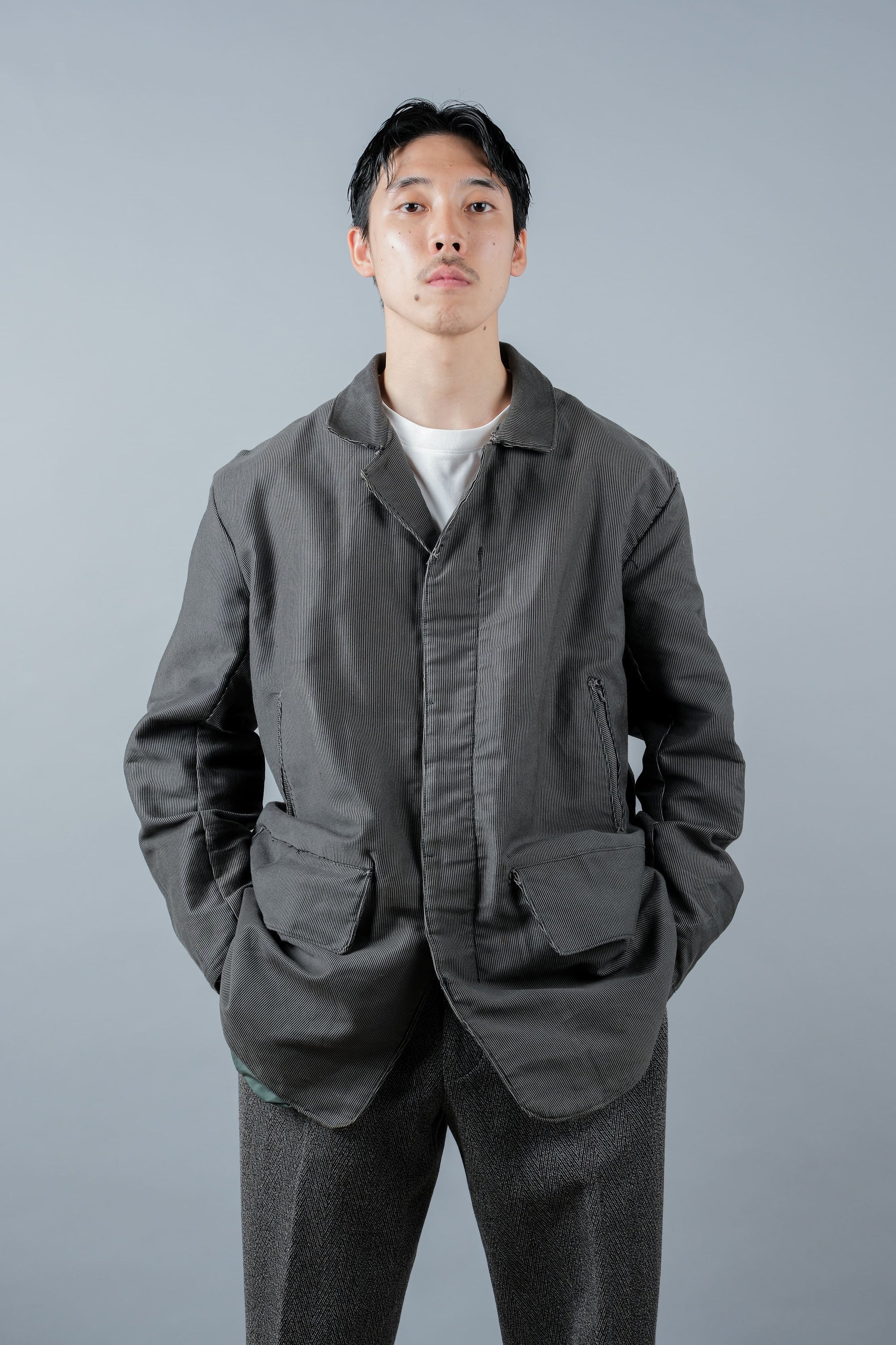 ［~60's］French Vintage Printed Moleskin Lapel Hunting Jacket "L'ESQUIMAU"
