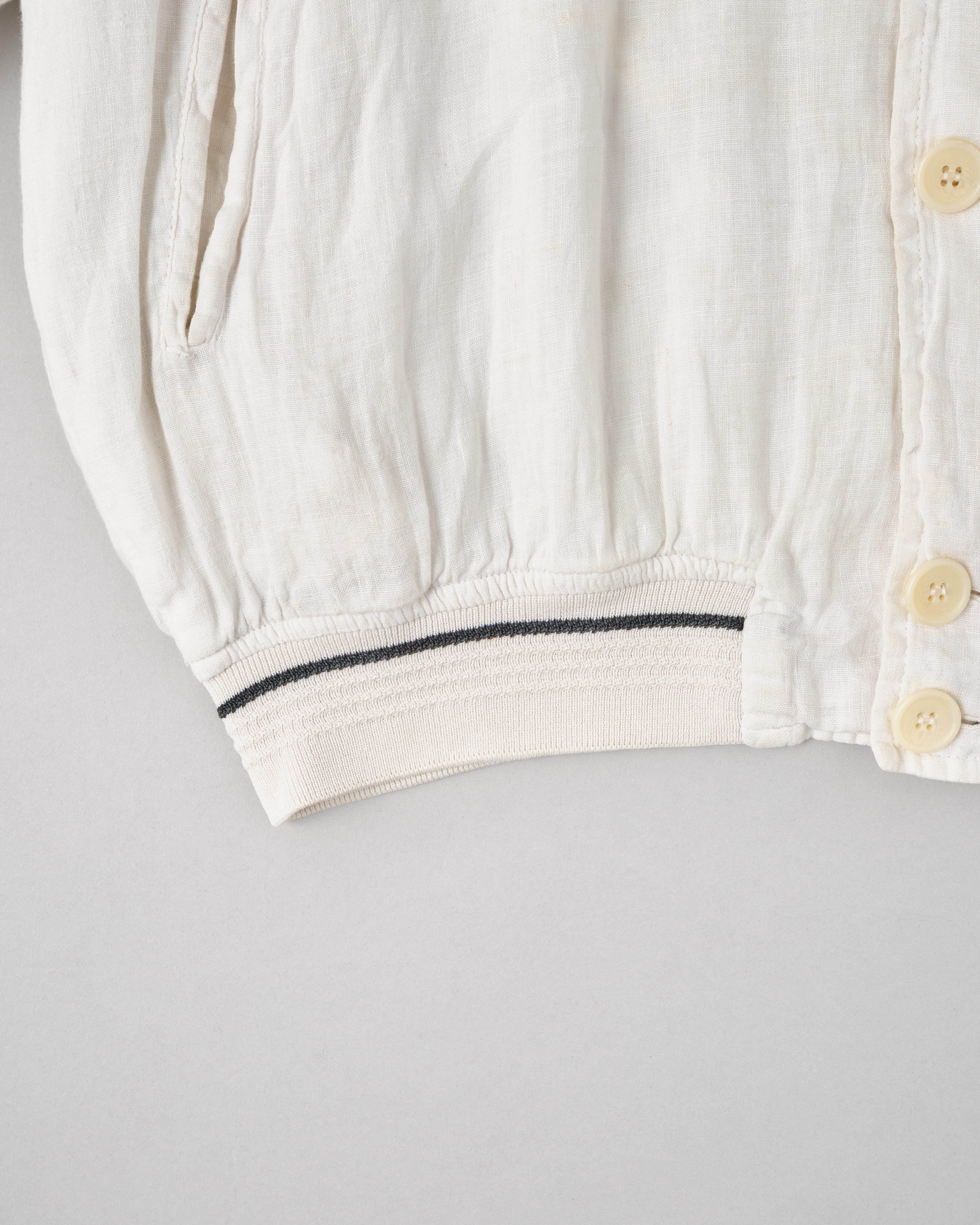 [~80's] Old CORTIGIANI Linen Blouson Size.50