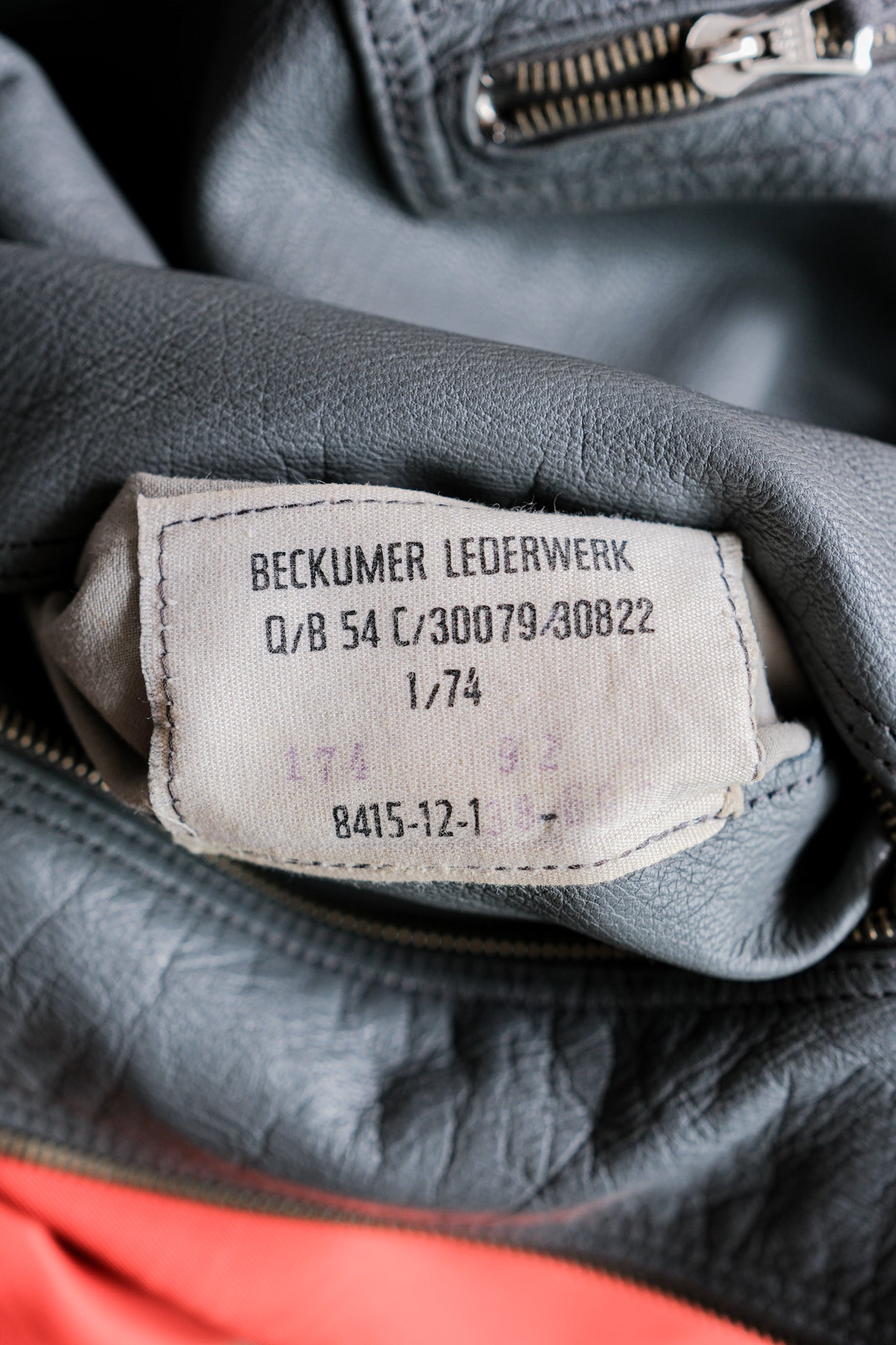 【~70’s】West German Air Force Pilot Leather Jacket Size.6