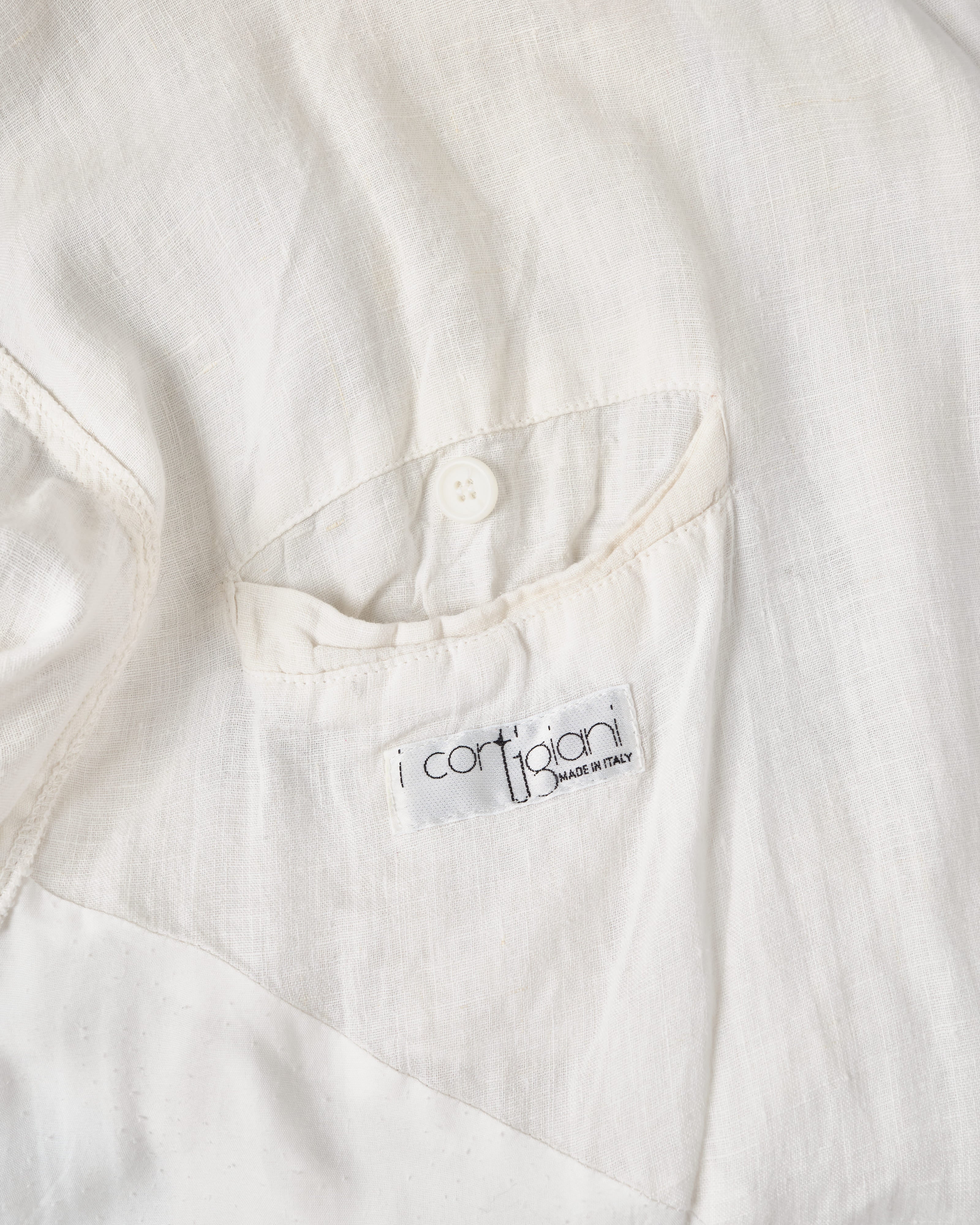 [~80's] Old CORTIGIANI Linen Blouson Size.50