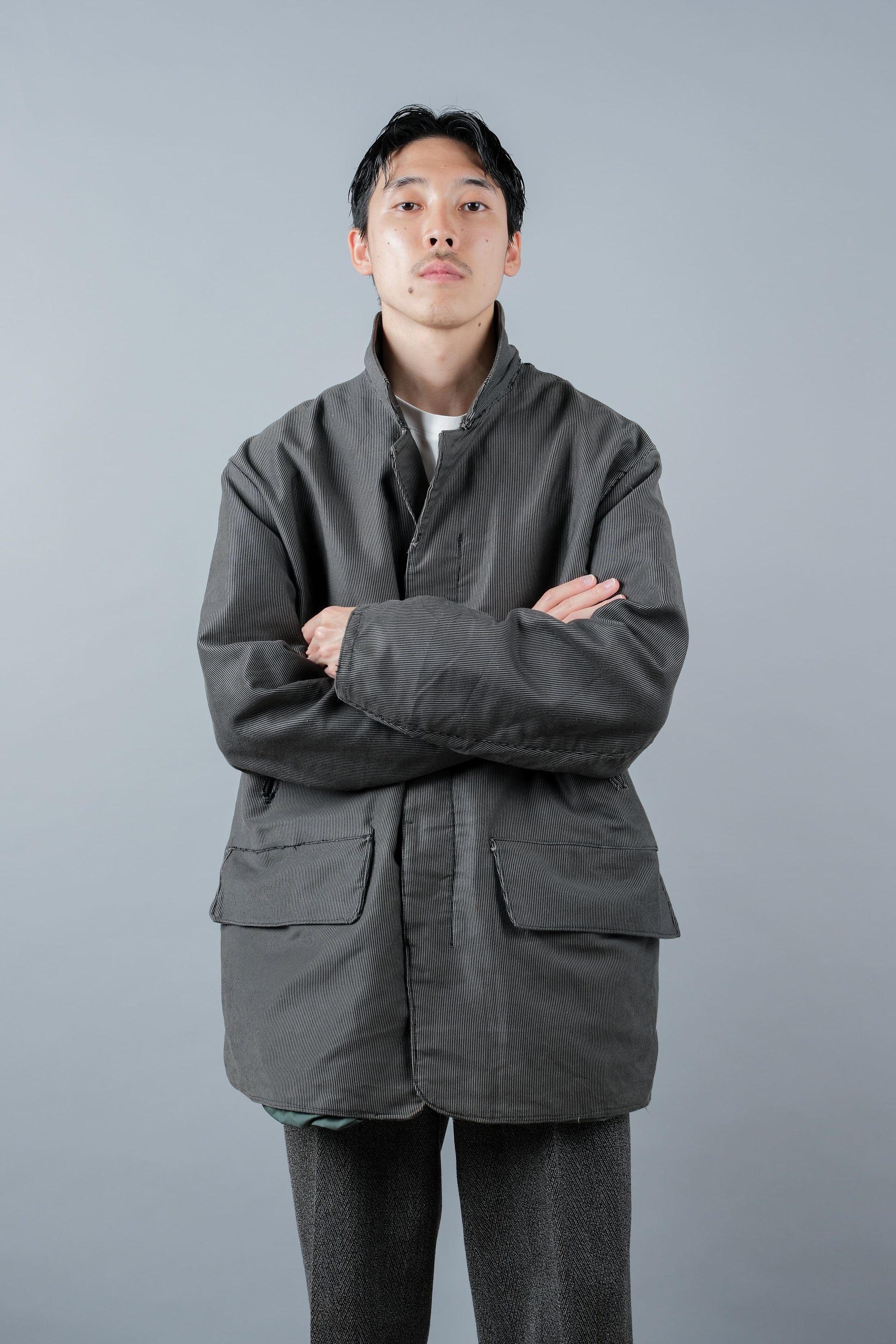 ［~60's］French Vintage Printed Moleskin Lapel Hunting Jacket "L'ESQUIMAU"