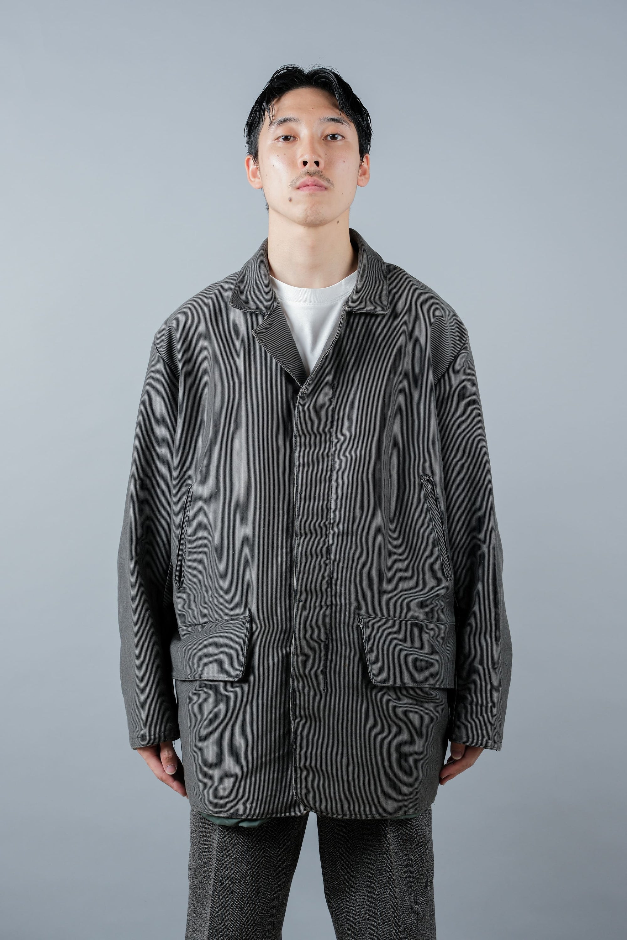 ［~60's］French Vintage Printed Moleskin Lapel Hunting Jacket "L'ESQUIMAU"