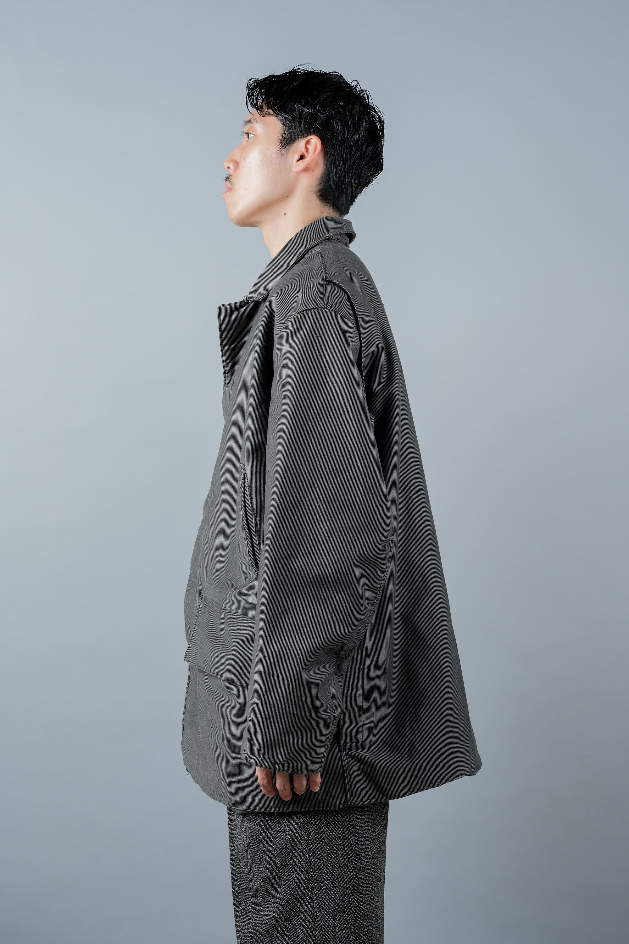 ［~60's］French Vintage Printed Moleskin Lapel Hunting Jacket "L'ESQUIMAU"