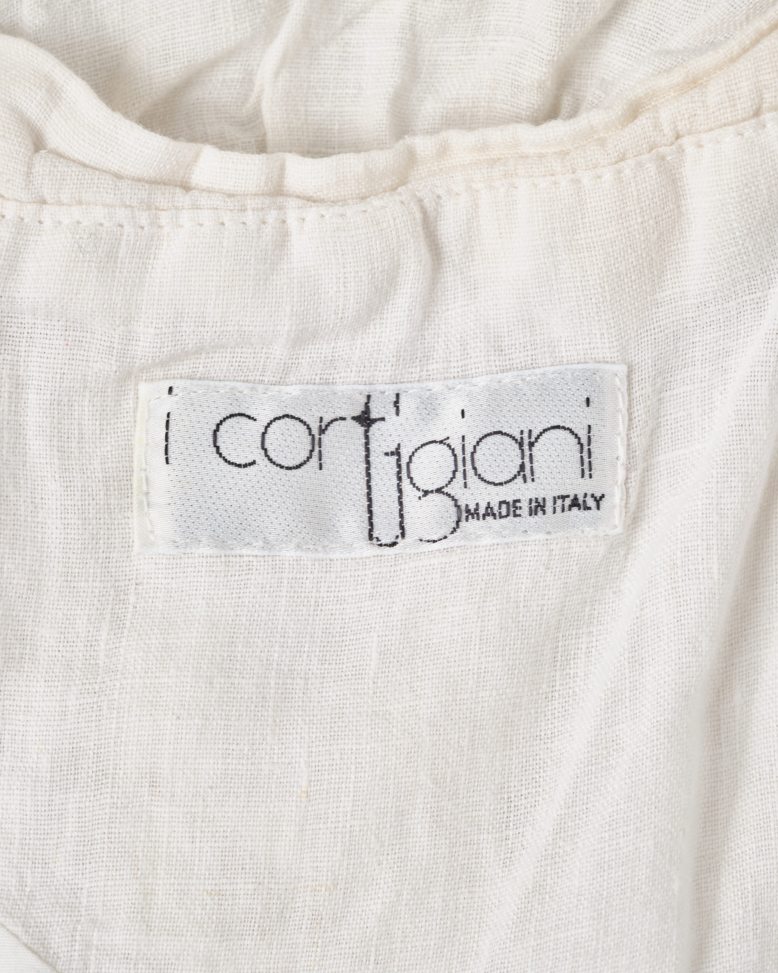 [~80's] Old CORTIGIANI Linen Blouson Size.50