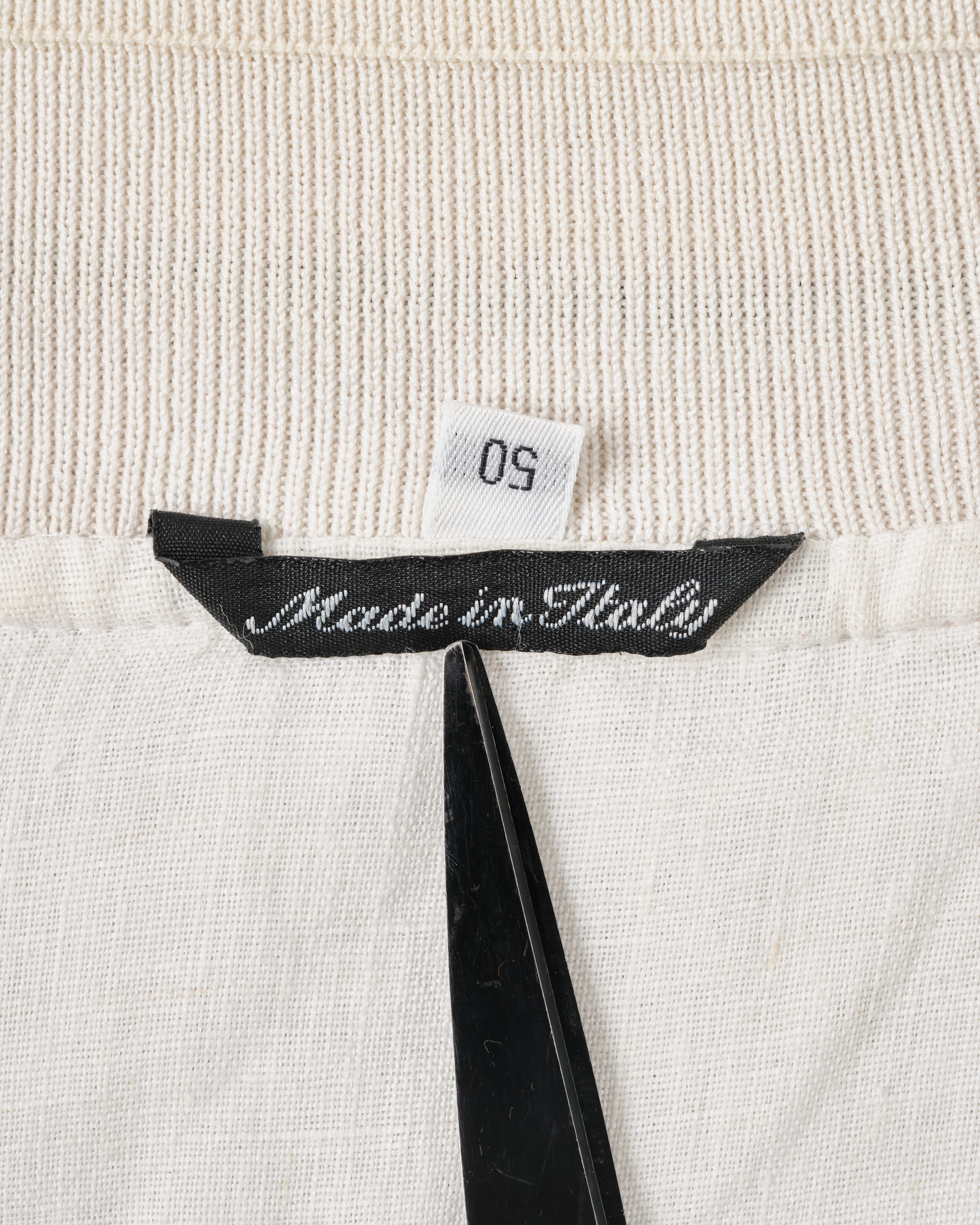 [~80's] Old CORTIGIANI Linen Blouson Size.50