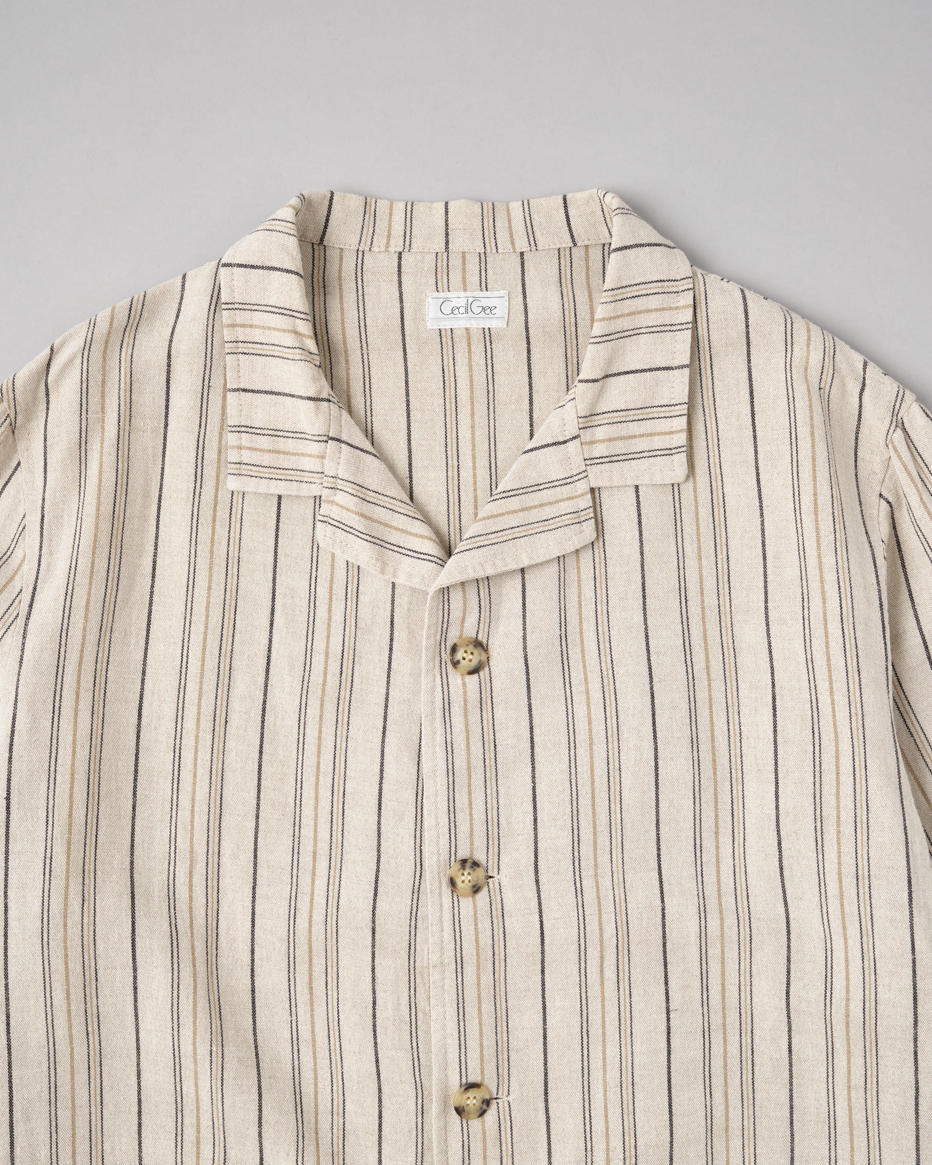 [~80's] Old CecilGee Linen Striped Jacket