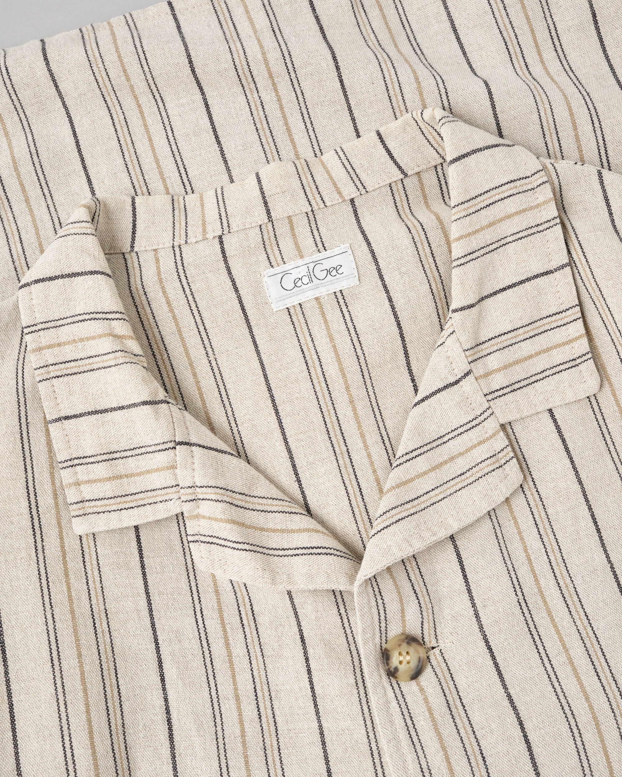 ［~80’s］Old CecilGee Linen Striped Jacket