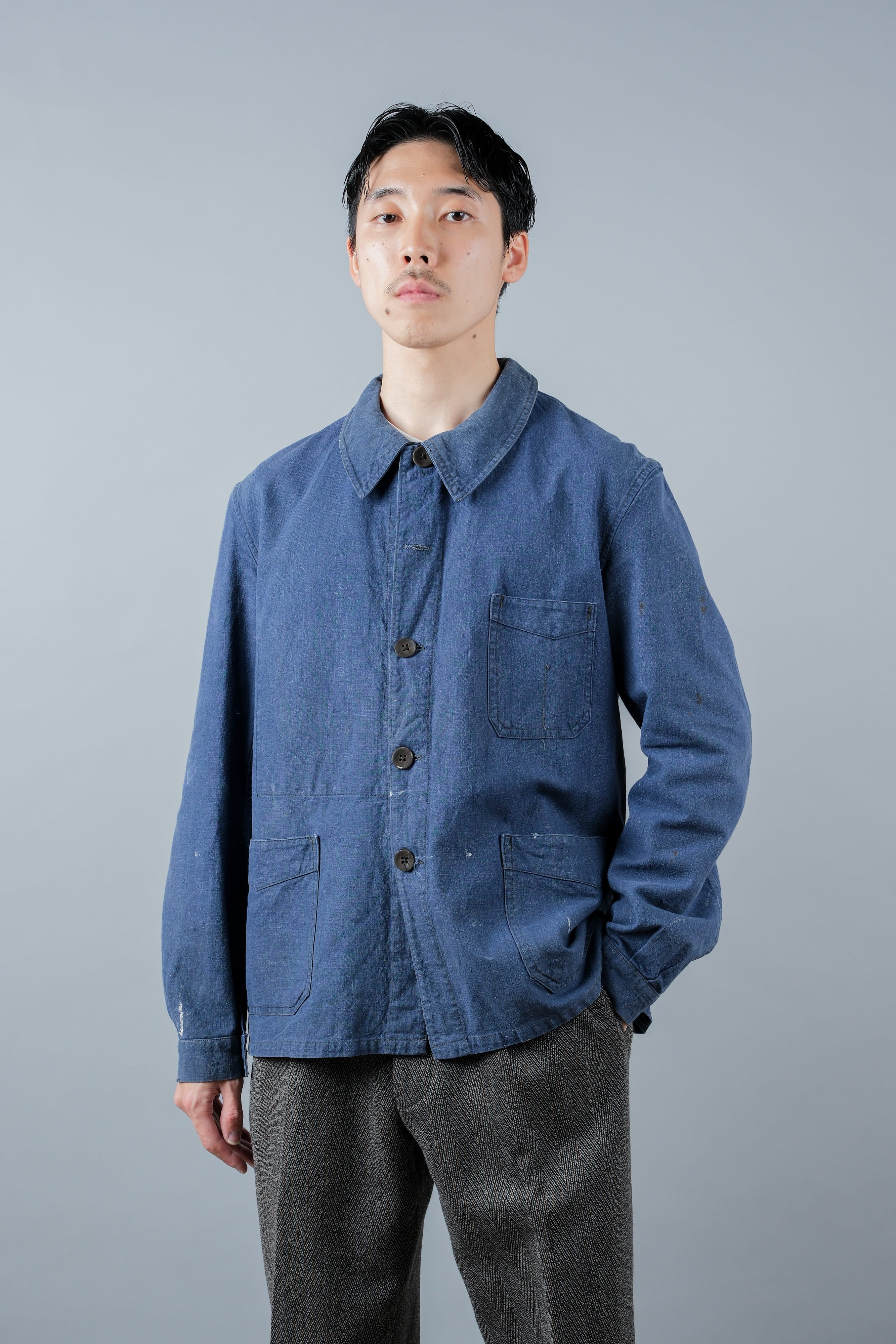 [~ 40's] French Vintage Indigo Metis Work Jacket