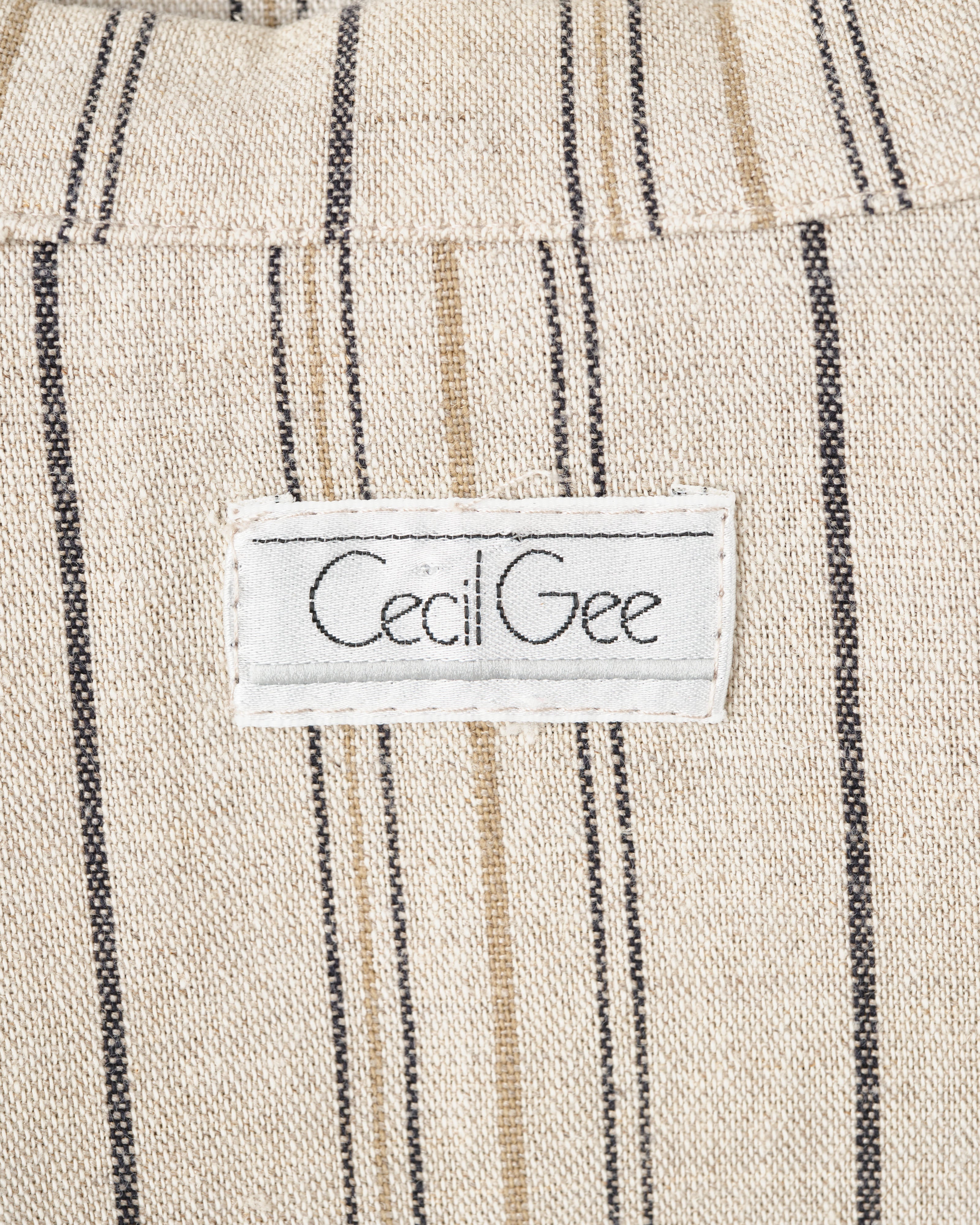 [~80's] Old CecilGee Linen Striped Jacket