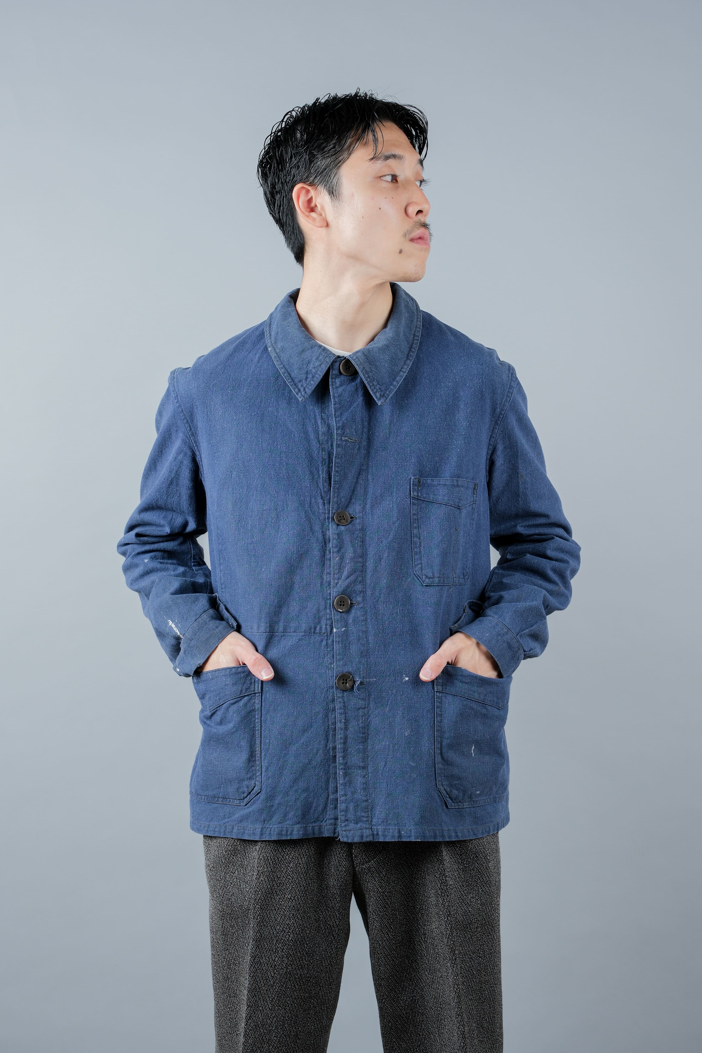 [~ 40's] French Vintage Indigo Metis Work Jacket