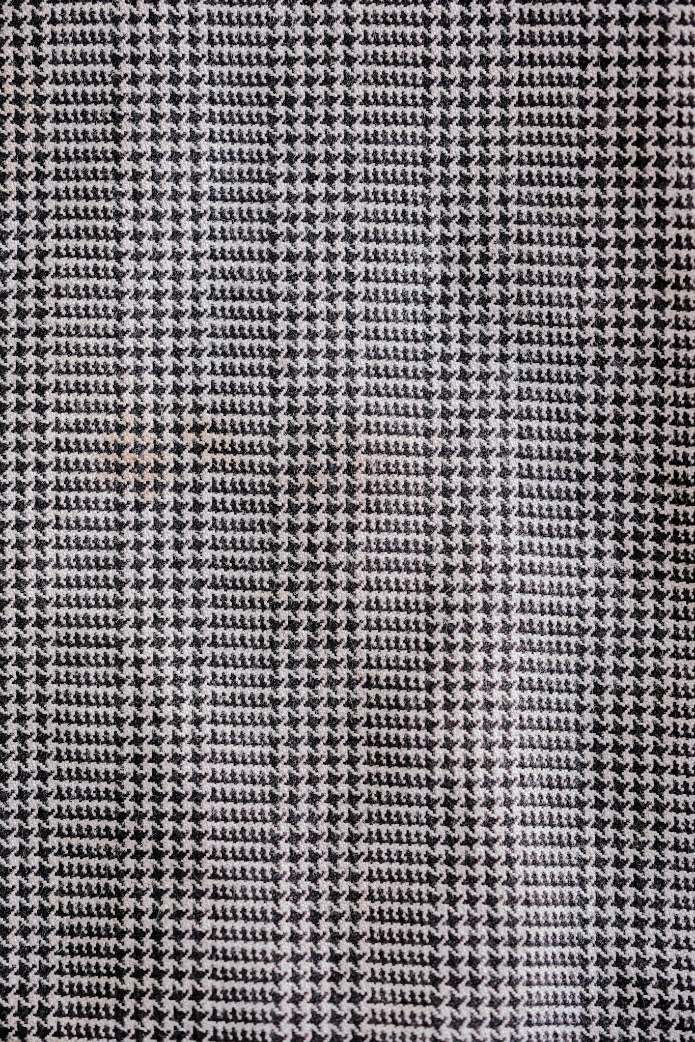 ［~30's］French Vintage Houndstooth Cotton Work Gilet "Unusual Fabric"