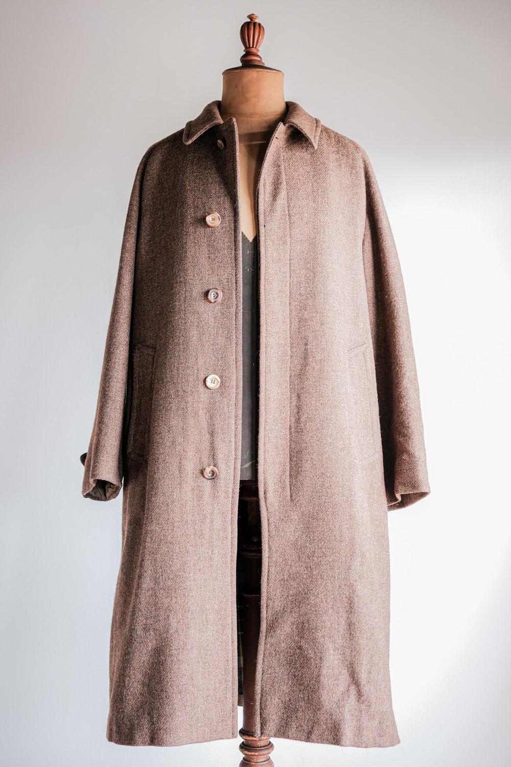 ［~90's］OLD ENGLAND PARIS Single Raglan Wool Balmacaan Coat