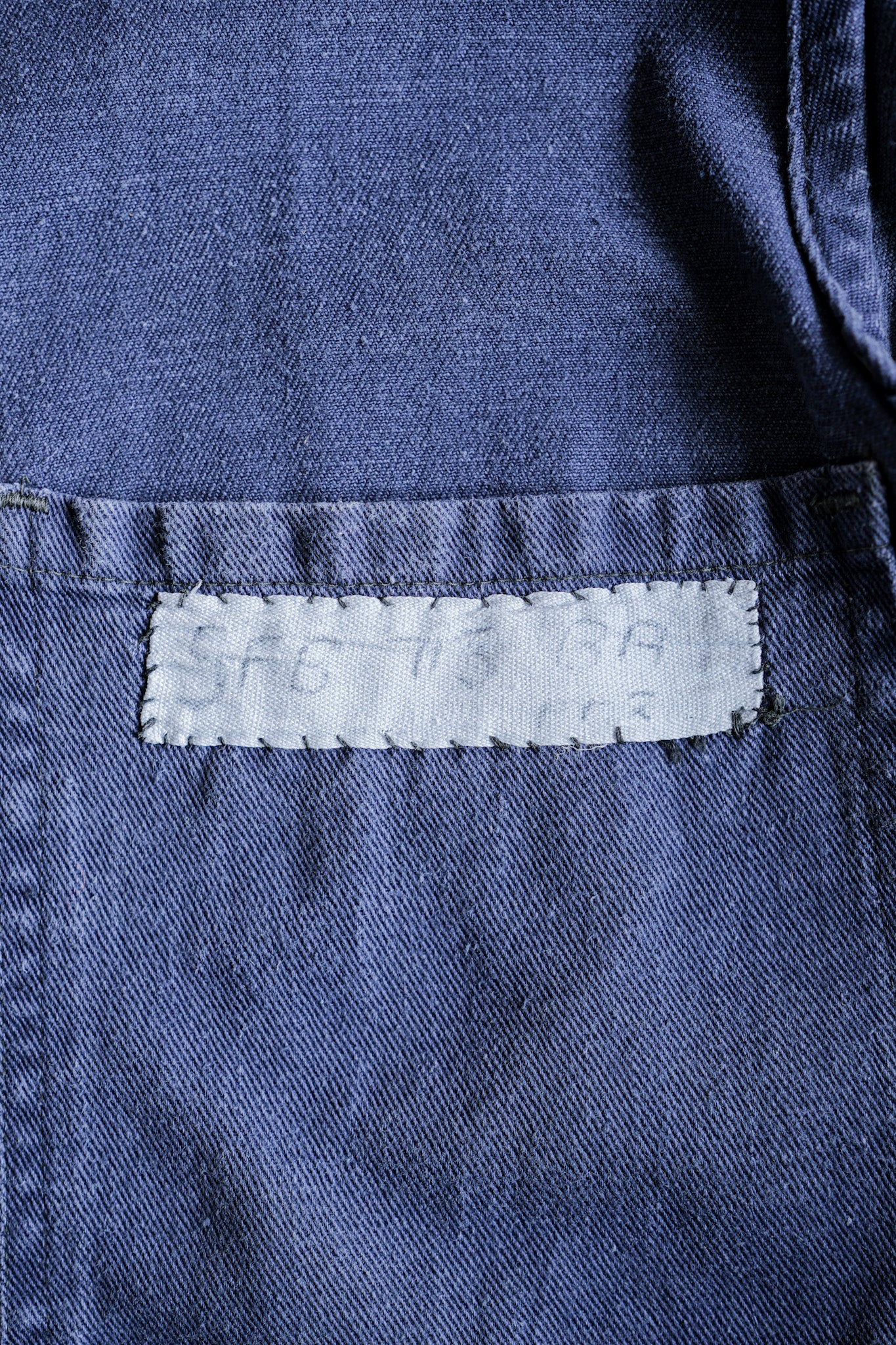 [〜50年代]英國復古藍色鑽台項圈工作夾克尺寸42