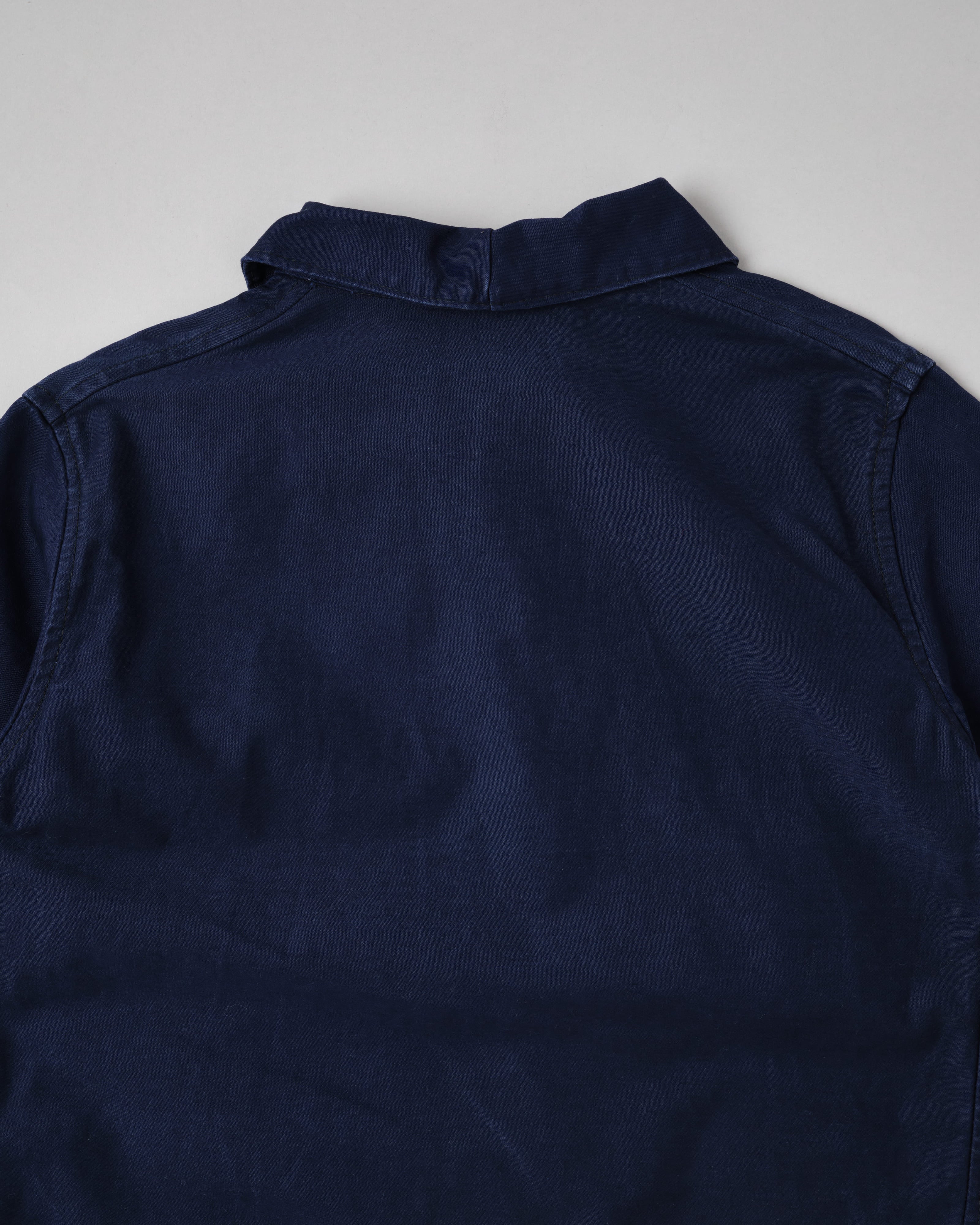 [~70's] Italian Navy Blue Moleskin Work Smock Size.3