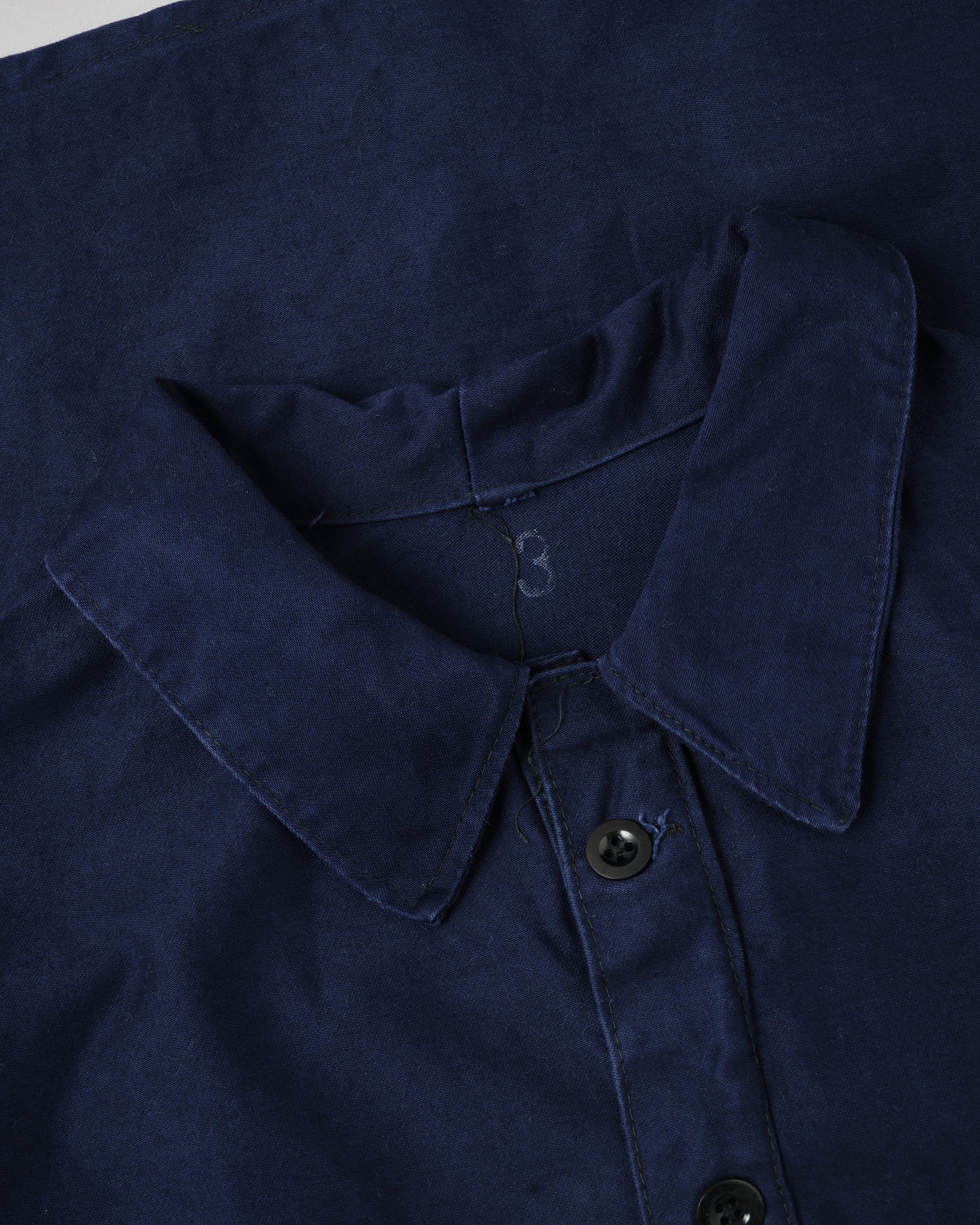 【~70's】Italian Navy Blue Moleskin Work Smock Size.3