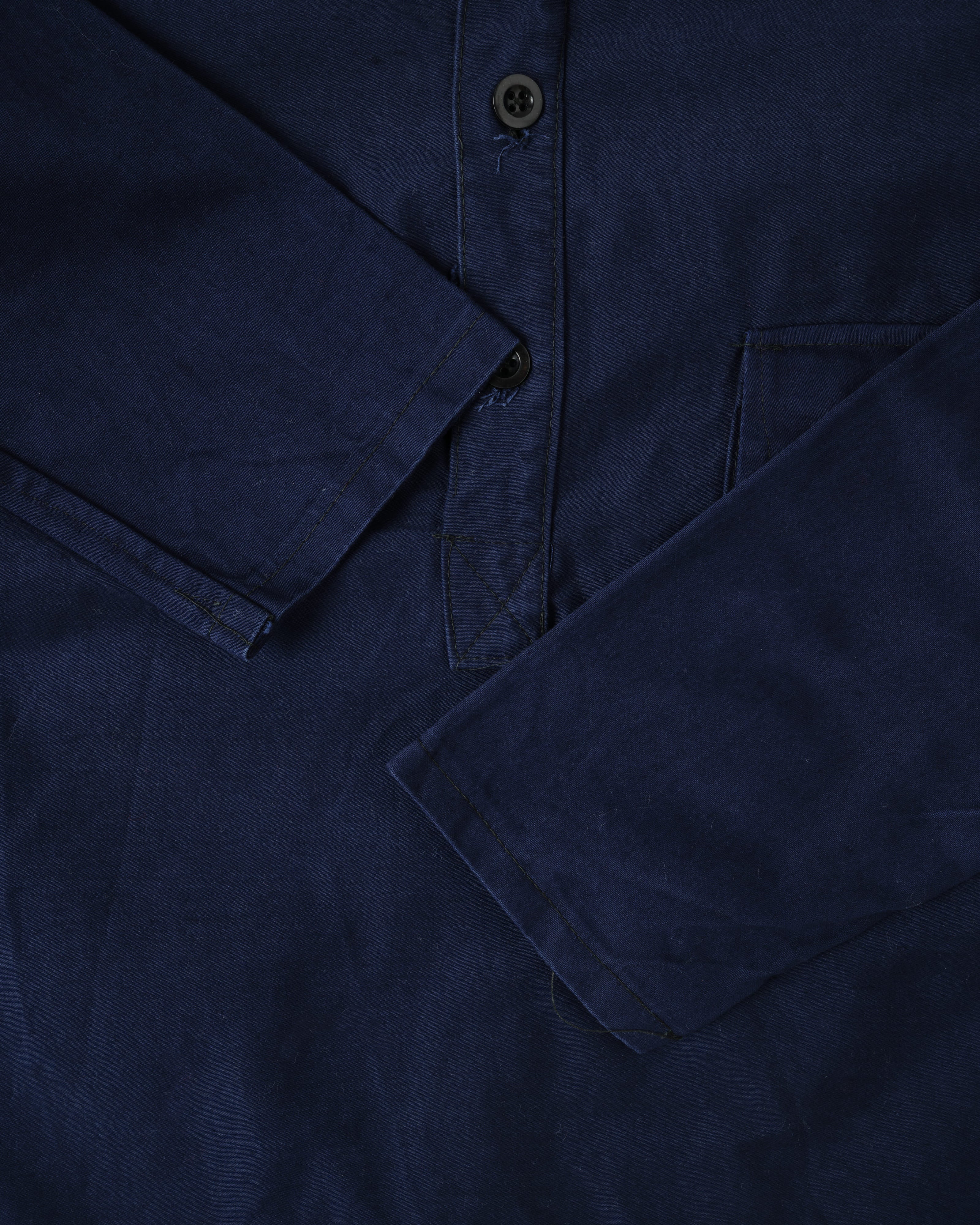 [~70's] Italian Navy Blue Moleskin Work Smock Size.3