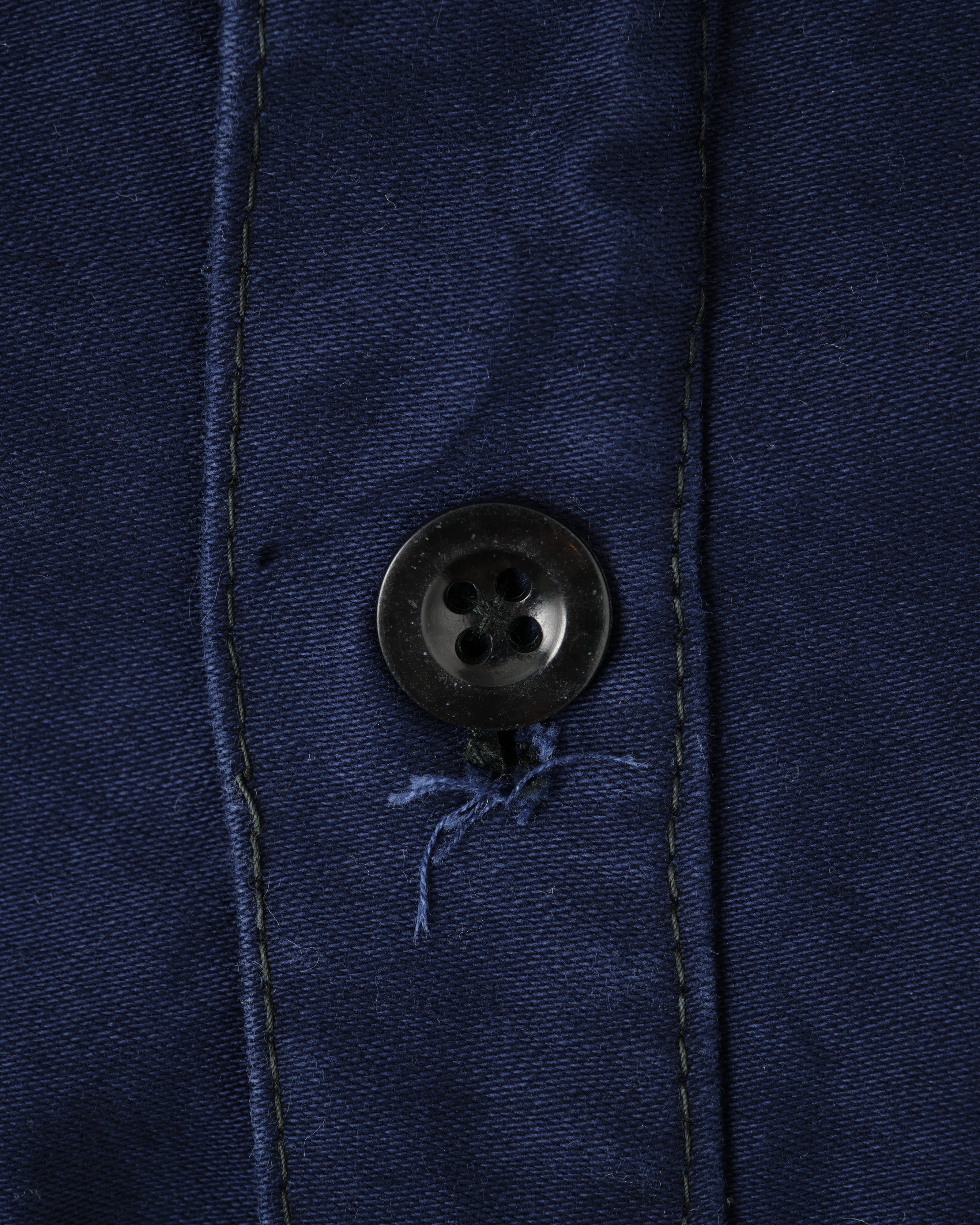 [~70's] Italian Navy Blue Moleskin Work Smock Size.3